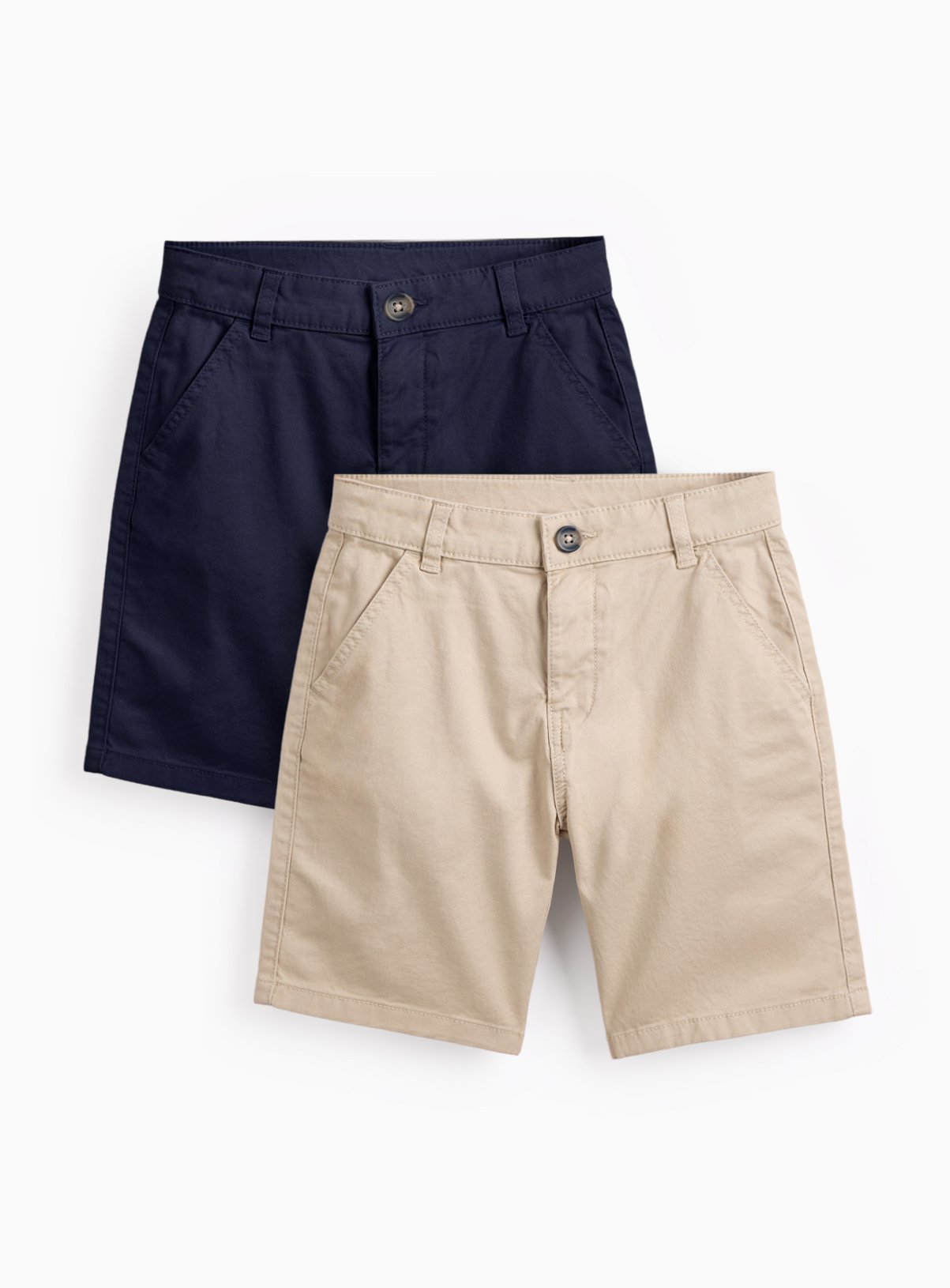 Navy & Stone Chino Shorts 2 Pack 9 years