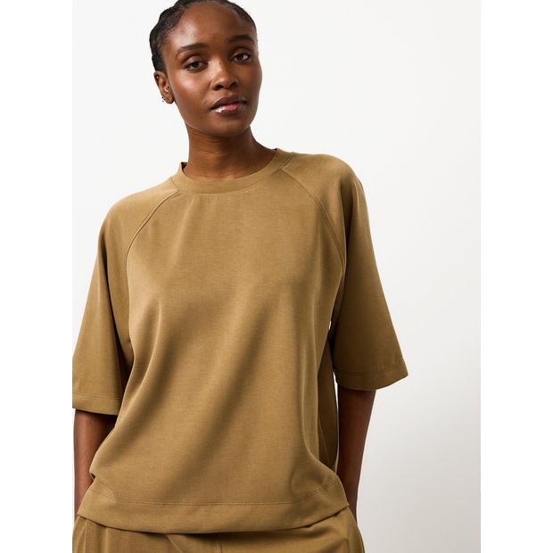Buy Tan Oversized Raglan Co-ord T-Shirt L | Tops | Argos
