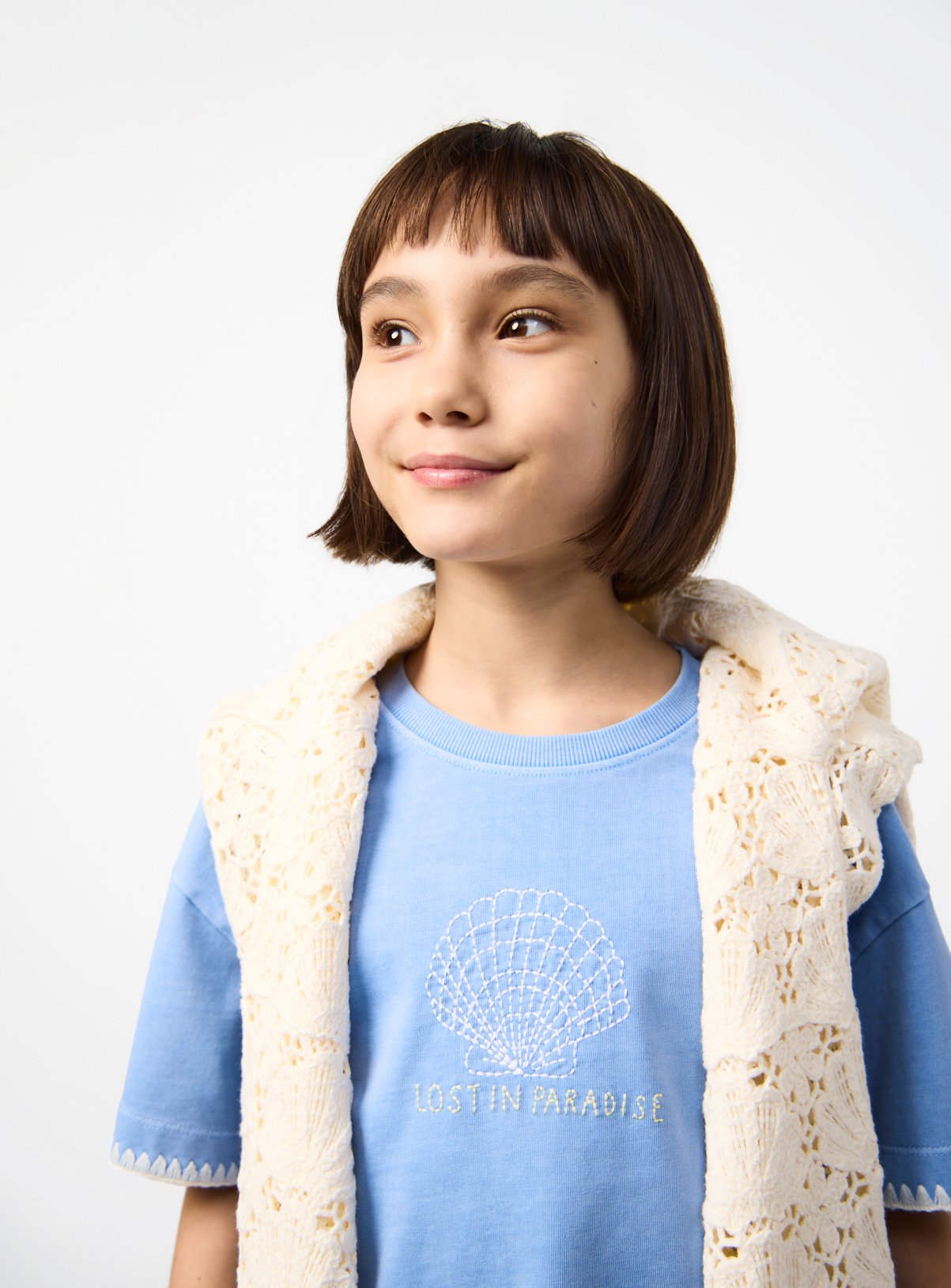 Blue Blanket Stitch T-Shirt 14 years