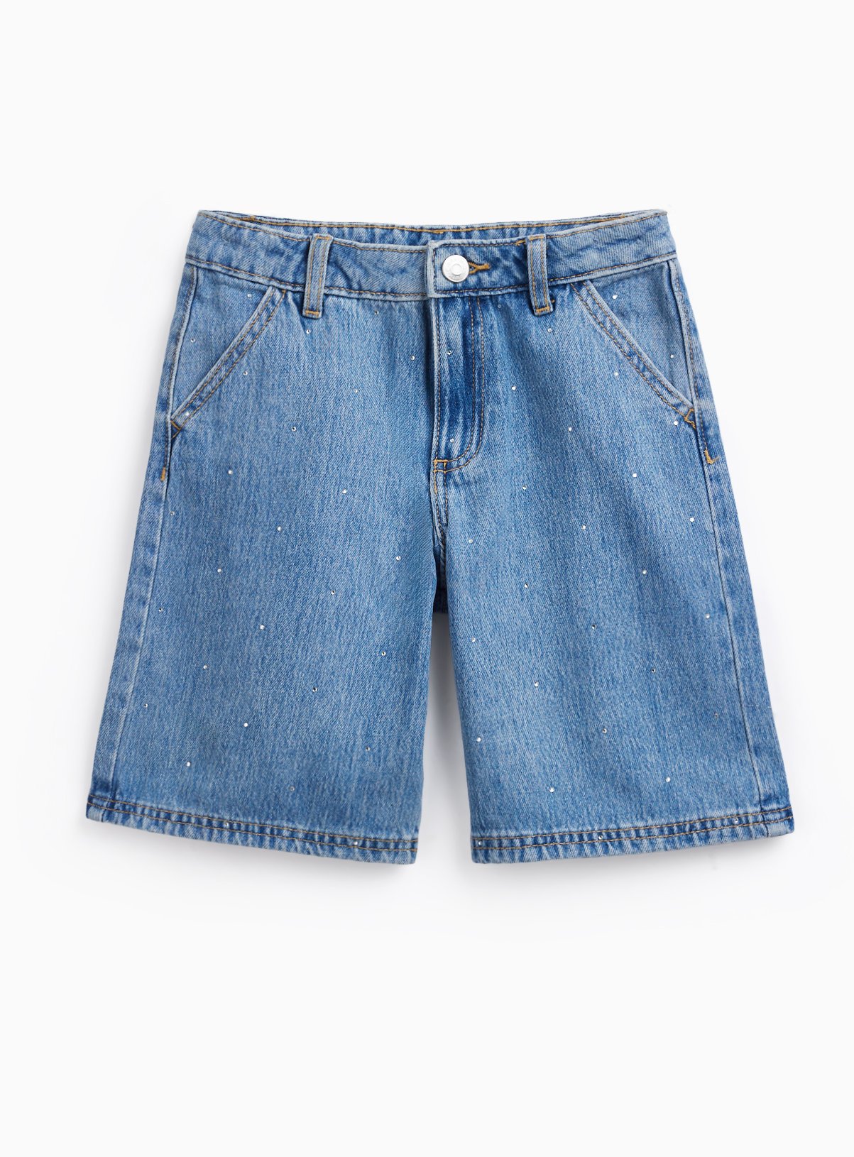 Blue Mid Wash Denim Shorts 