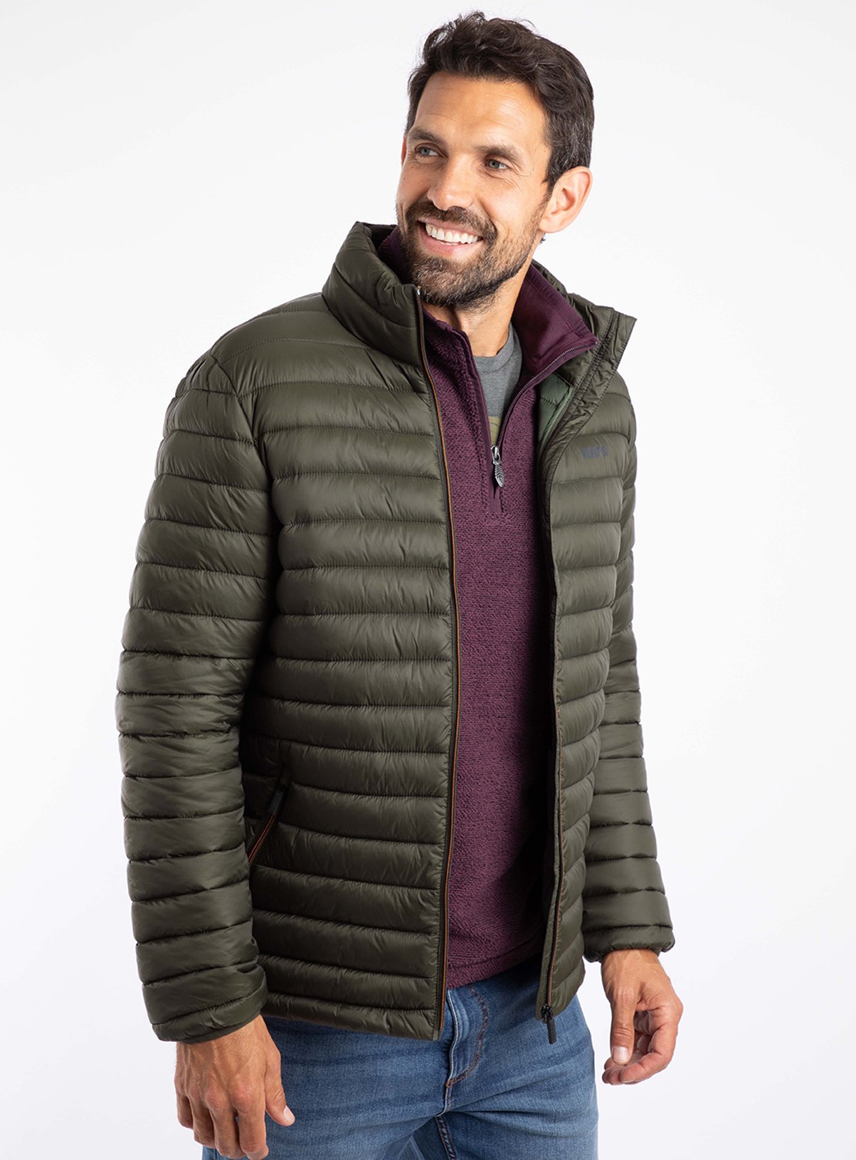 WEIRD FISH Crantock Lightweight Showerproof Padded Jacket Green L