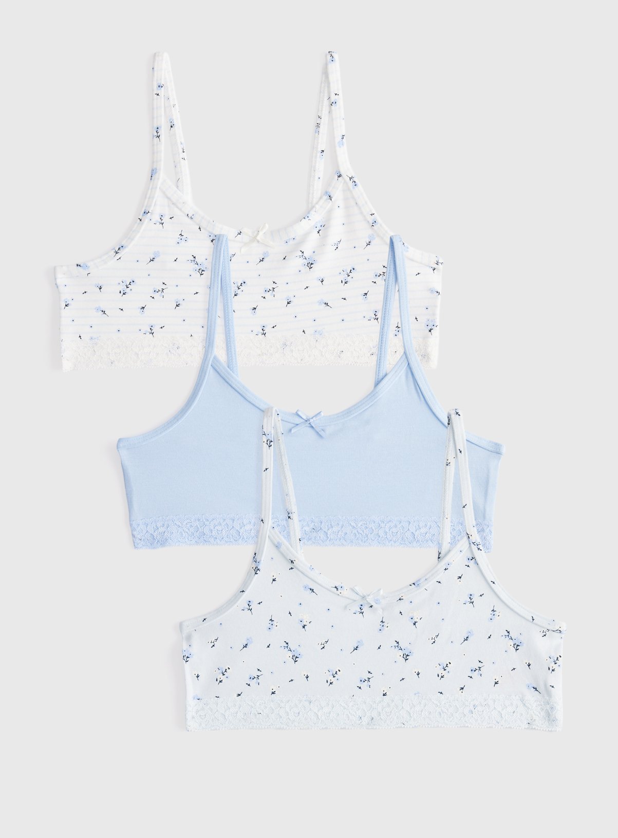 Ditsy Floral Crop Tops 3 Pack