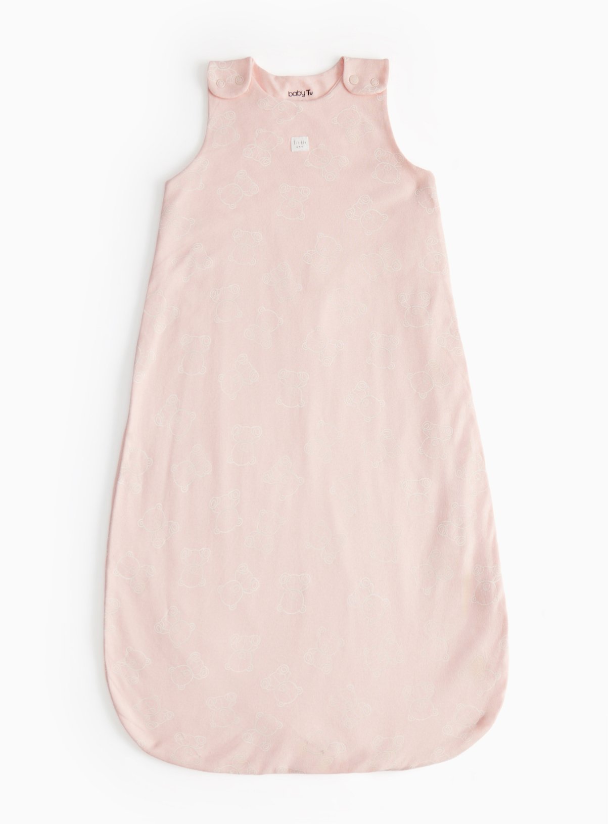 Pink Bear Print 0.5 Tog Sleeping Bag