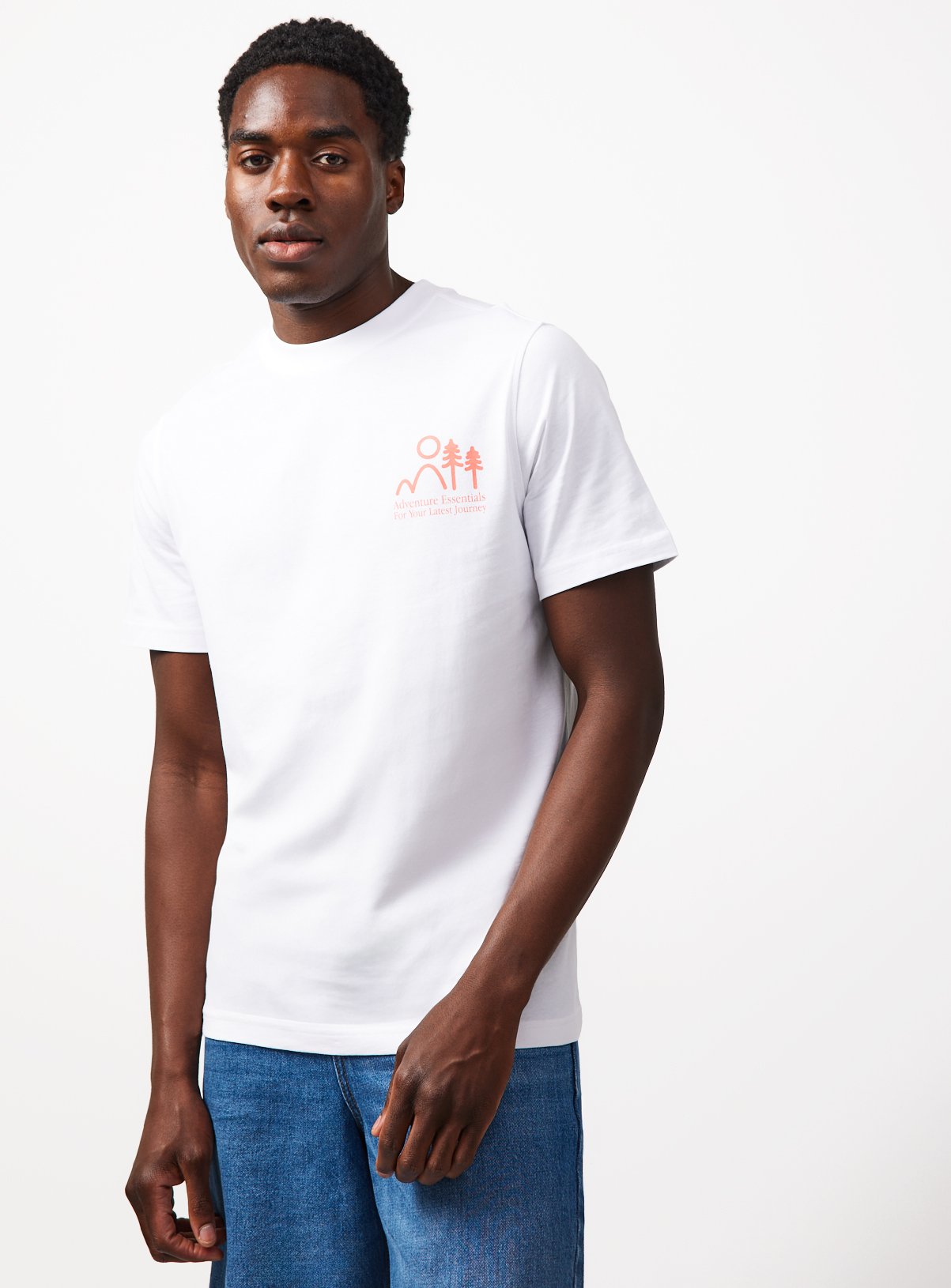 White Adventure Essentials Graphic T-Shirt