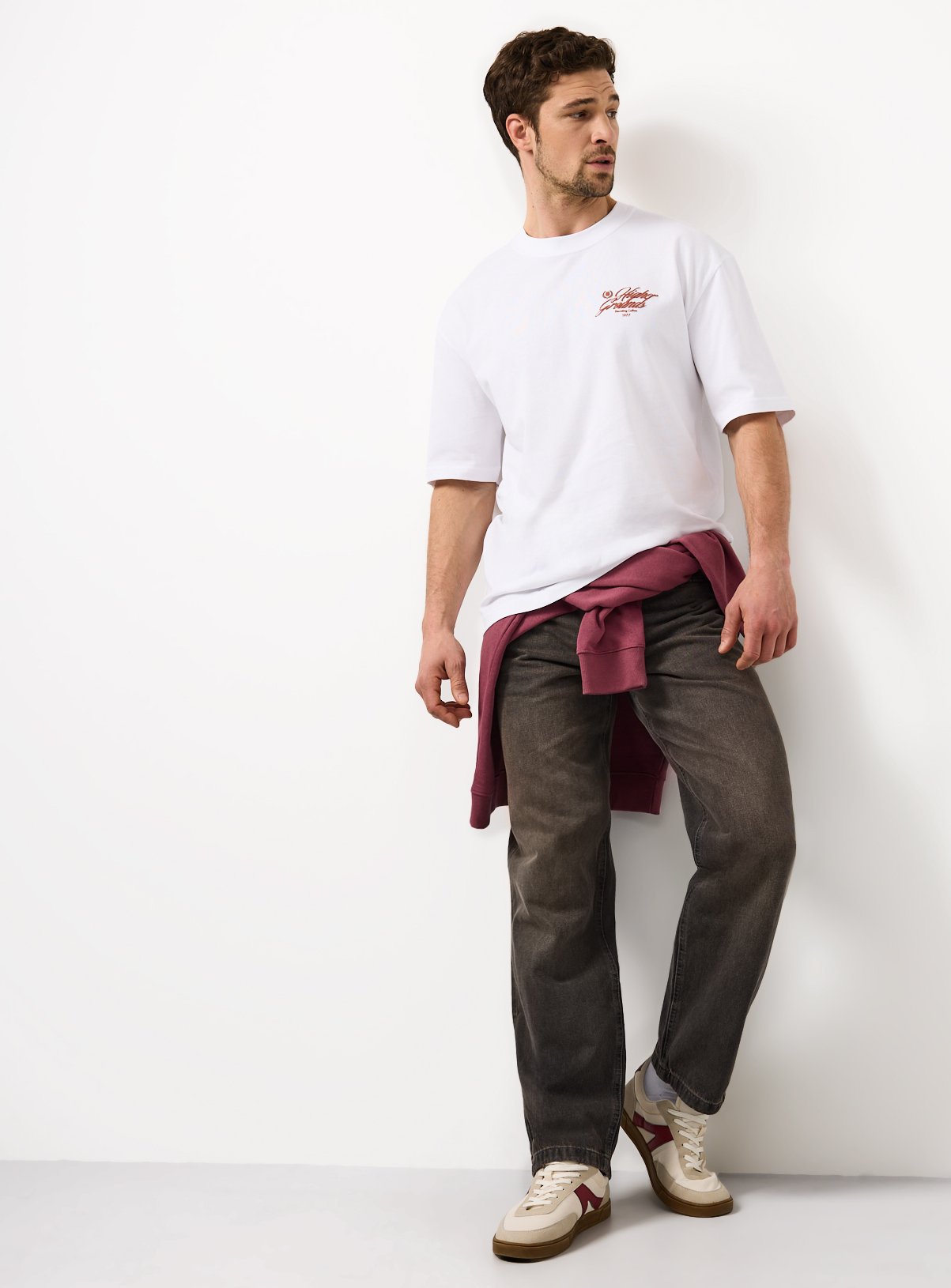 White Higher Grounds Graphic Relaxed Fit T-Shirt