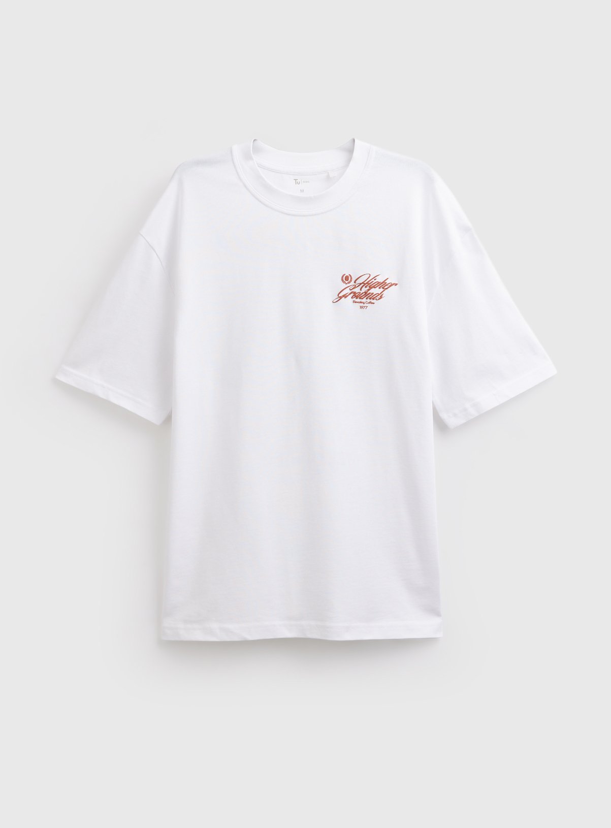 White Higher Grounds Graphic Relaxed Fit T-Shirt 