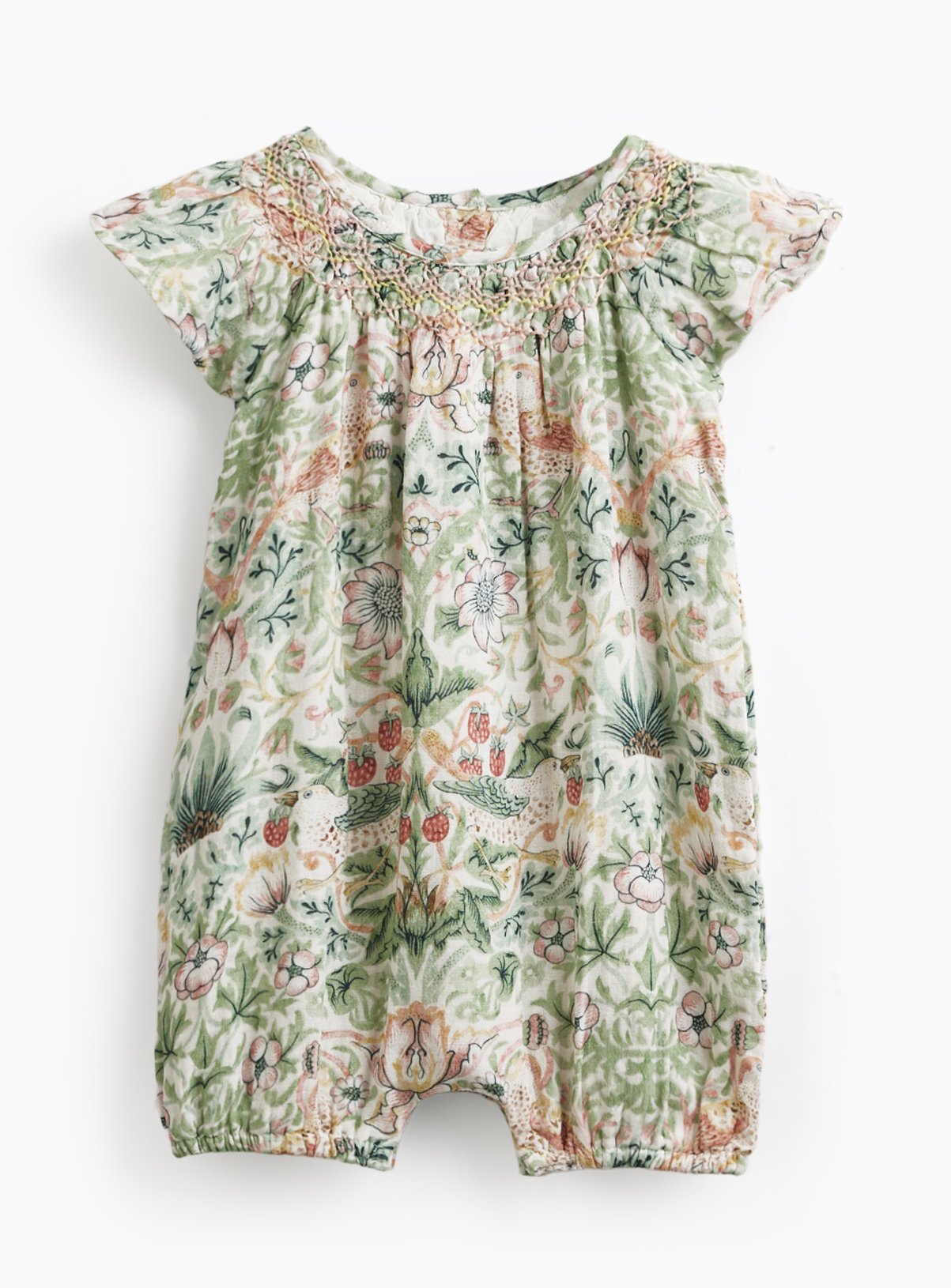 Tu x Morris & Co. Strawberry Thief Floral Print Romper