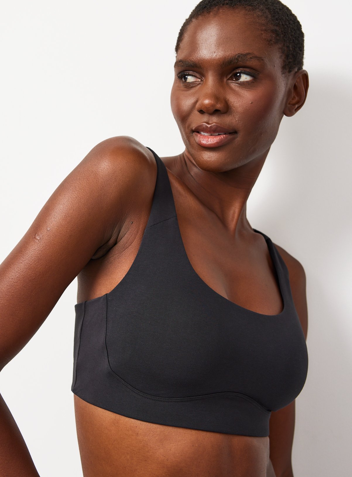 Cottonform™ Black Crop Top 