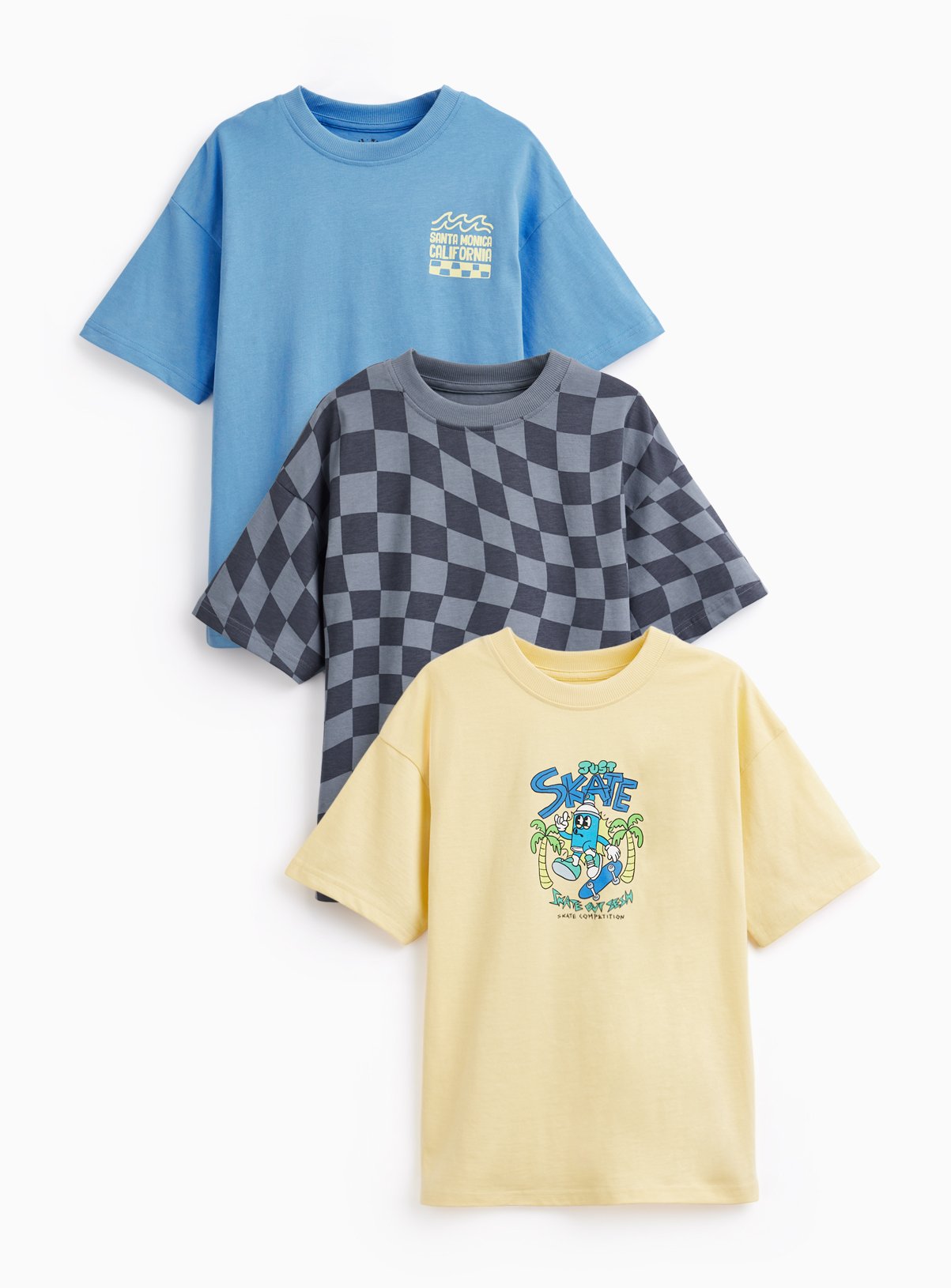 Sun Bleached Skater Graphic Tees 3 Pack 