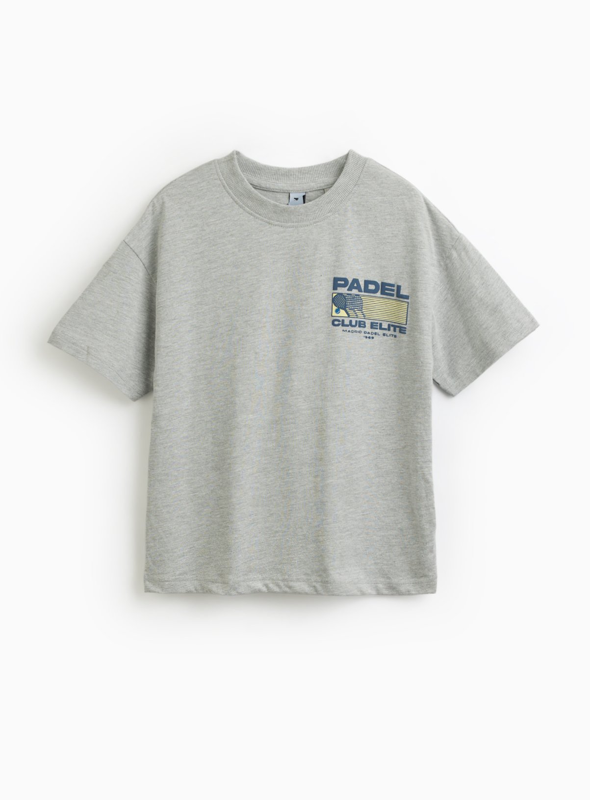 Grey Padel Print T-Shirt 10 years