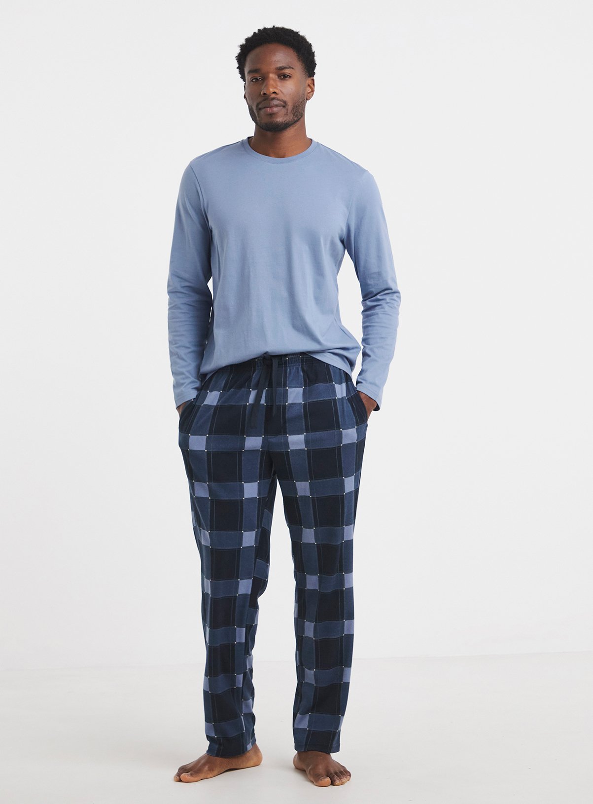 JACAMO Jersey Check Pyjamas Blue 