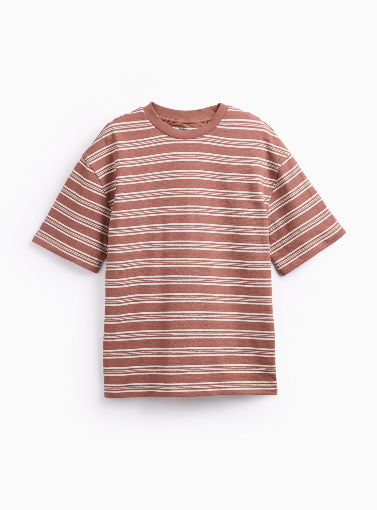 Stripe Textured Relaxed Fit T-Shirt 