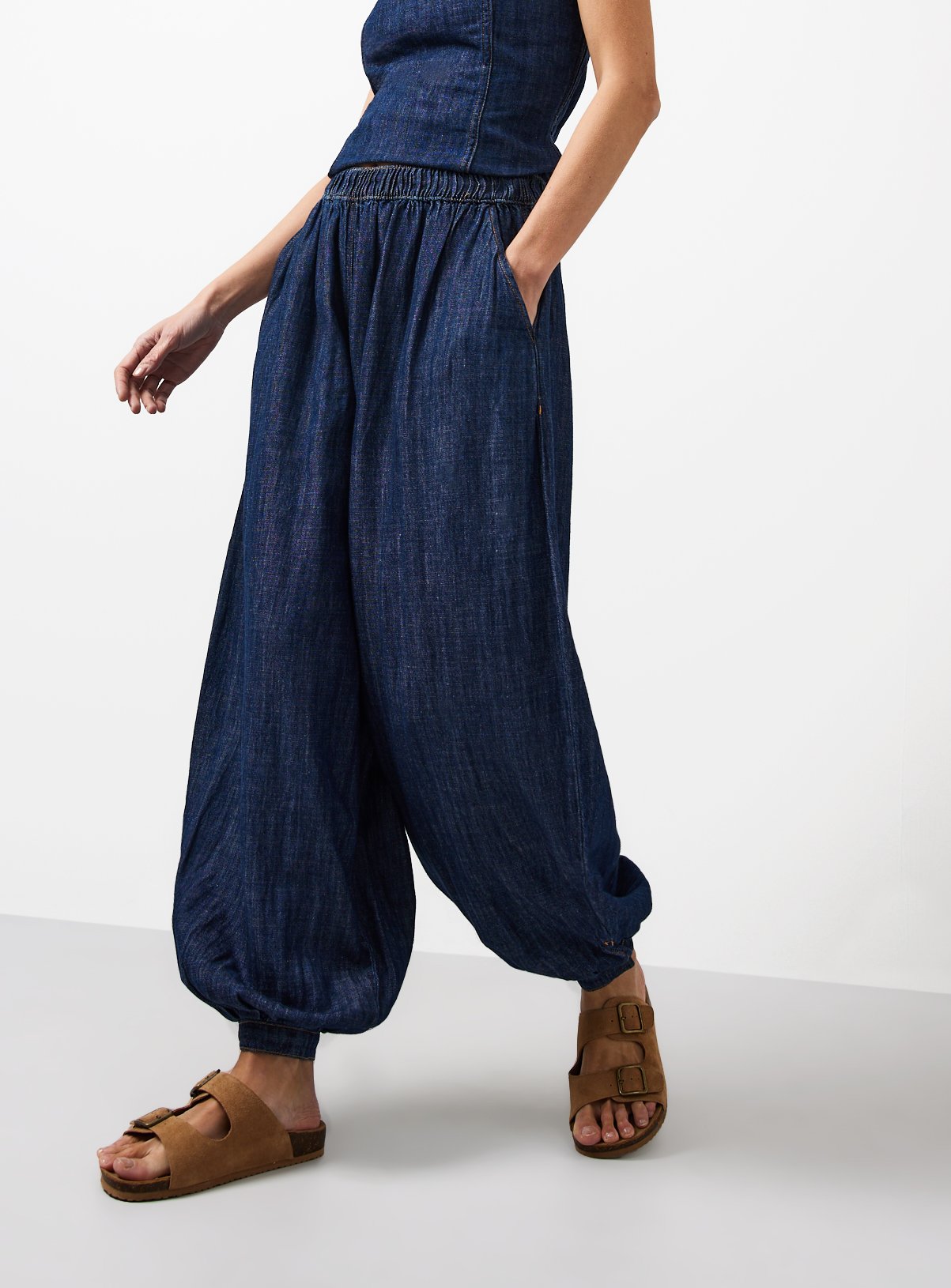 Dark Denim Balloon Co-ord Jeans 