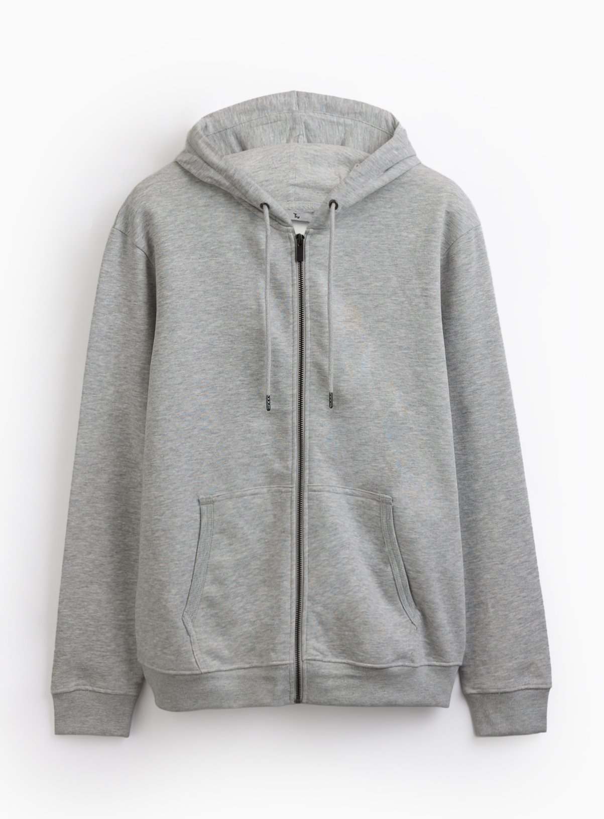 Grey Marl Ultimate Zip Through Hoodie 