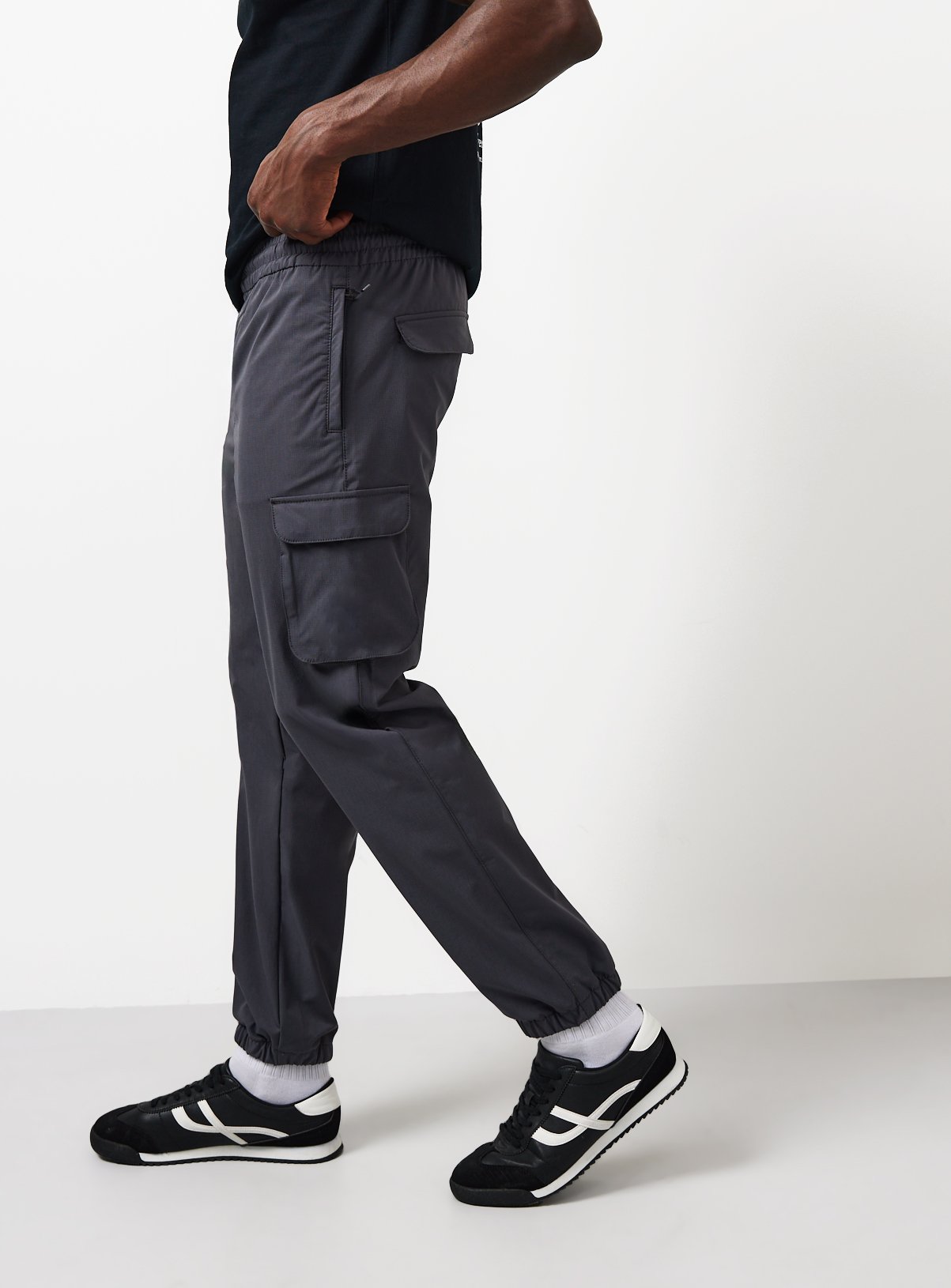 Charcoal Ripstop Cargo Trousers XL