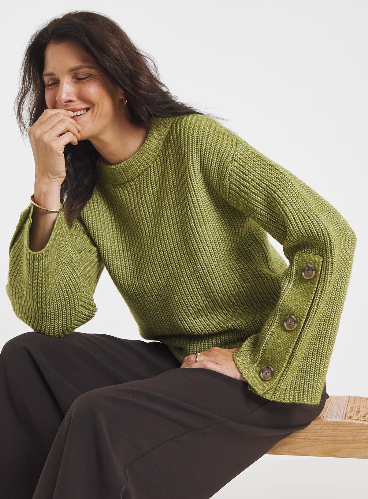 JD WILLIAMS Button Sleeve Jumper