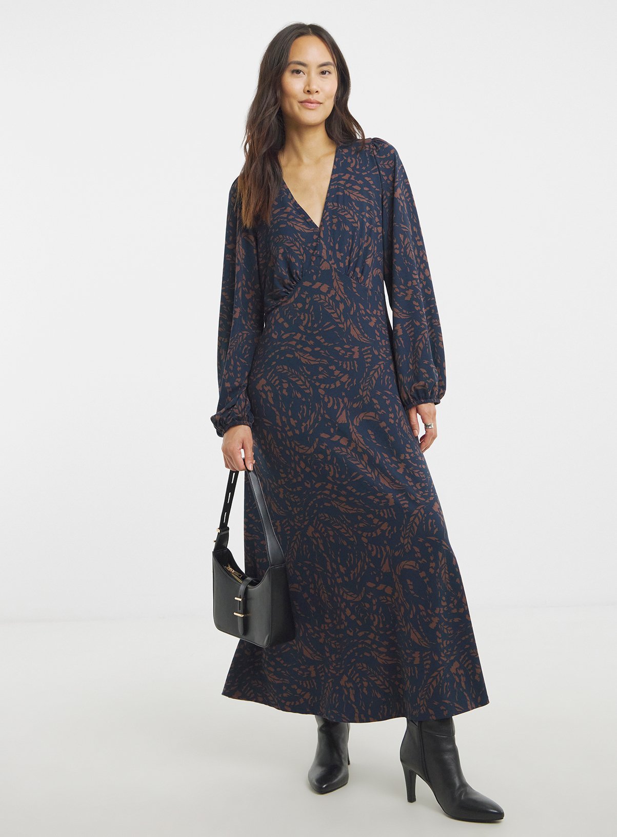 JD WILLIAMS Soft Touch V Neck Tea Dress 