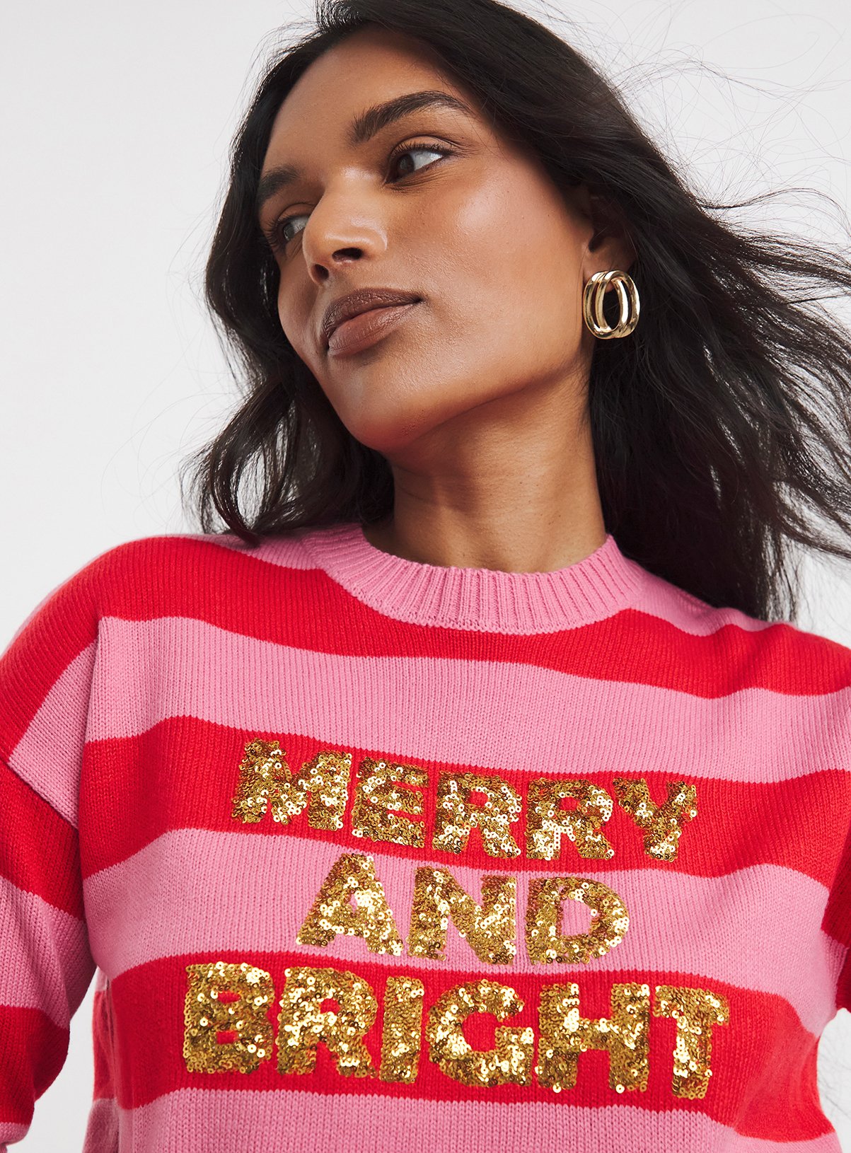 SIMPLY BE Merry And Bright Christmas Jumper 
