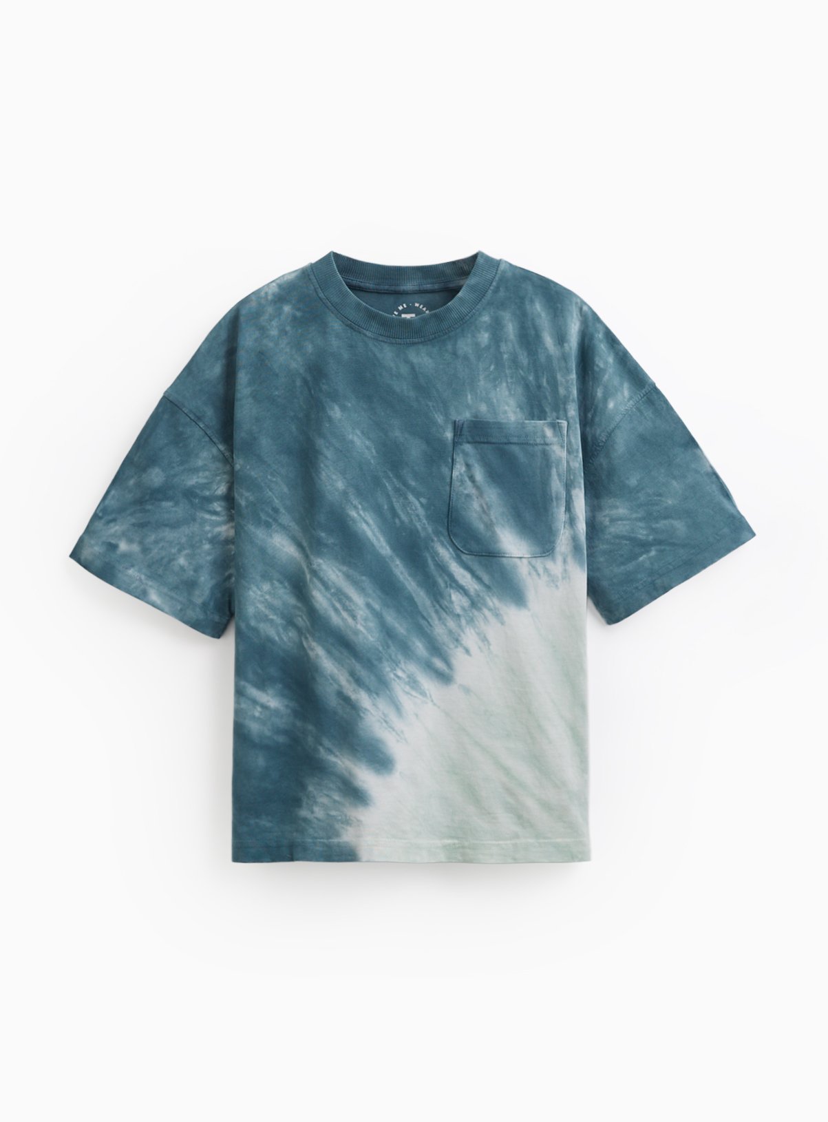 Blue Palm Springs Tie-Dye Graphic Print T-Shirt