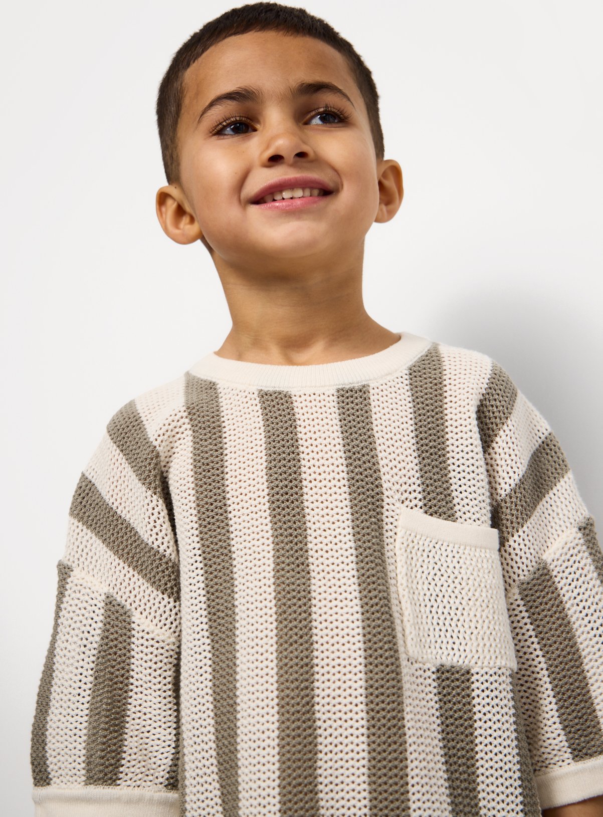 Stripe Knitted T-Shirt 