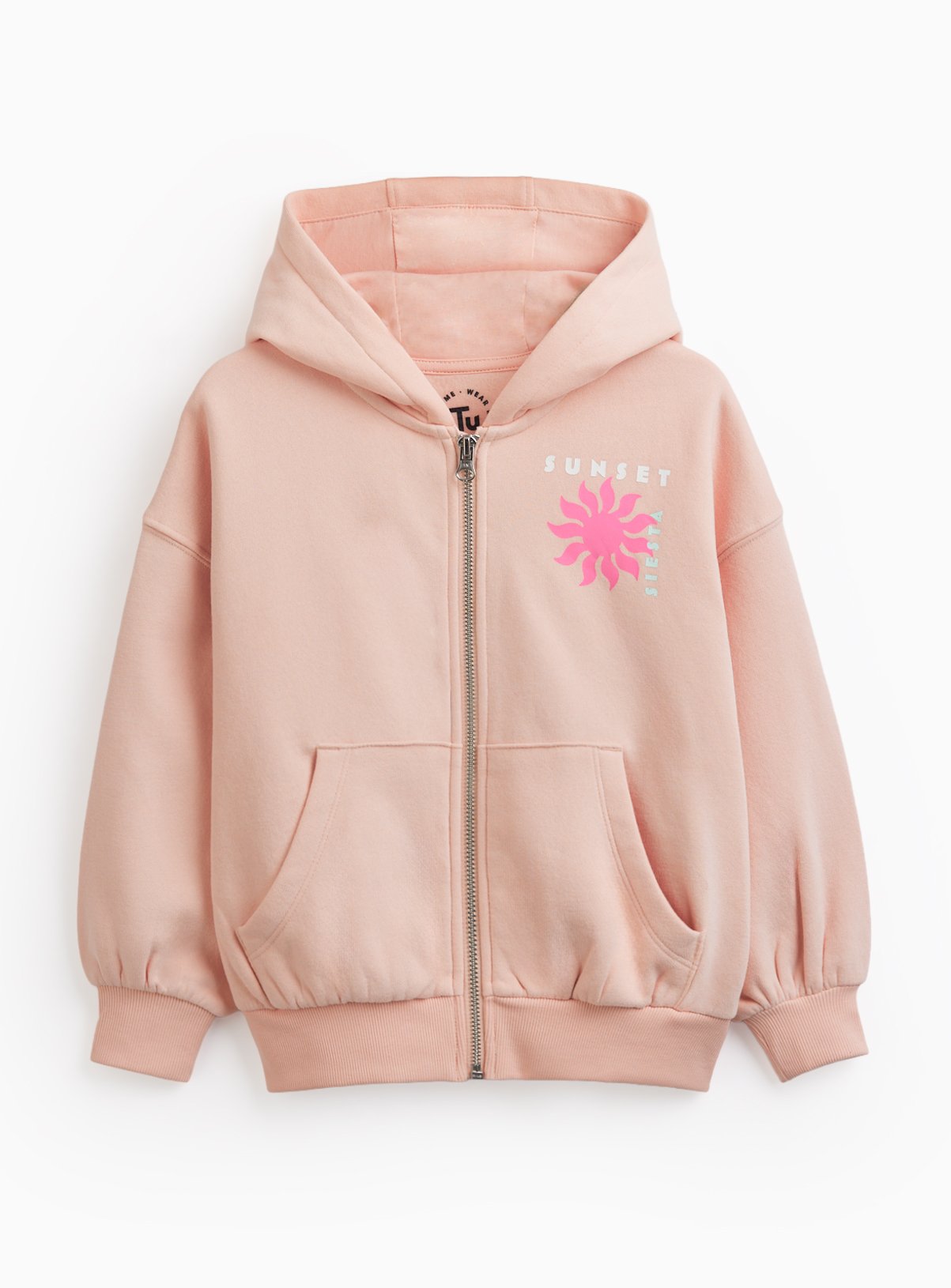 Pink Sunset Logo Zip-Through Sweatshirt