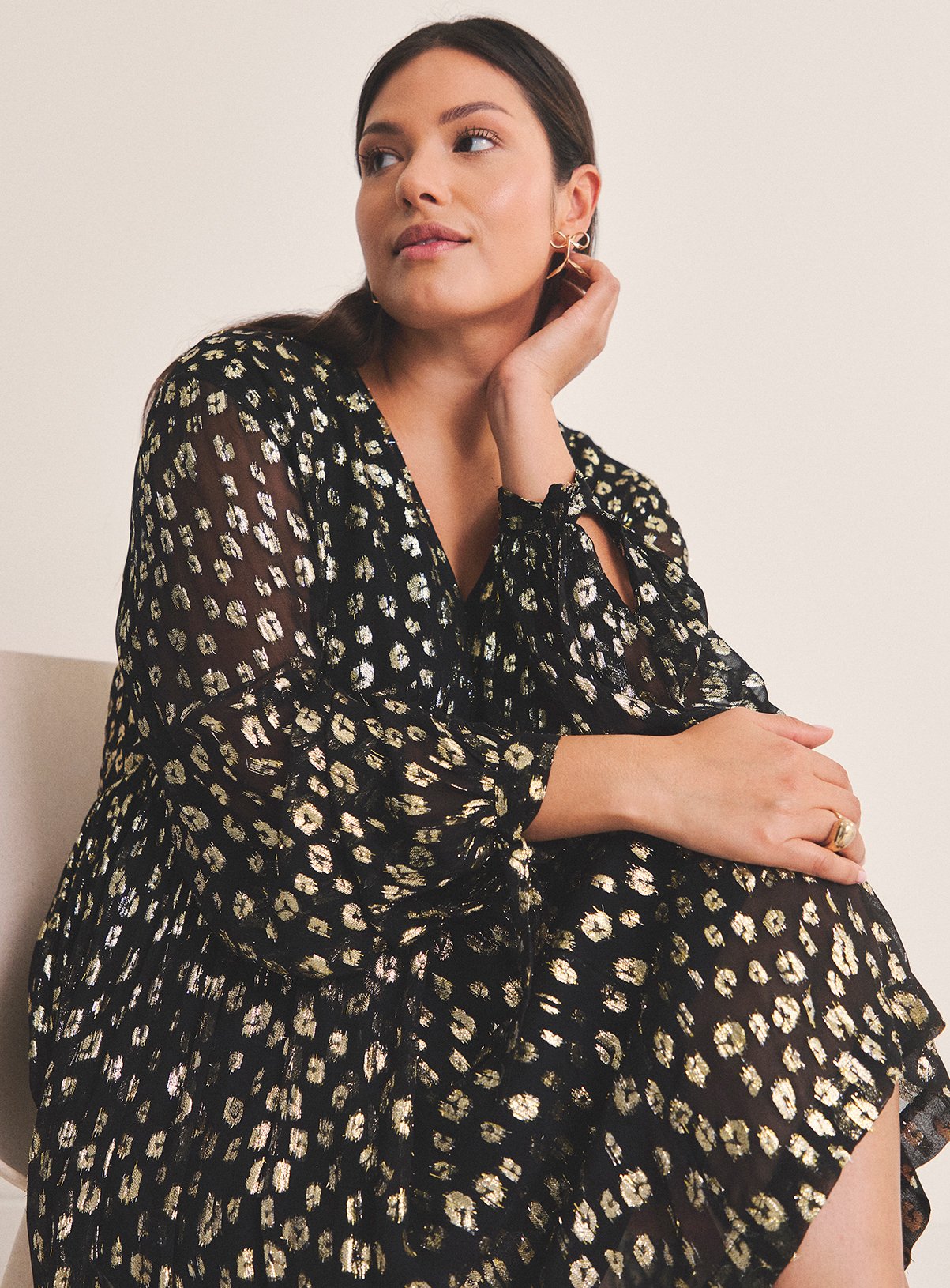 SIMPLY BE Animal Print Jacquard Smock Dress