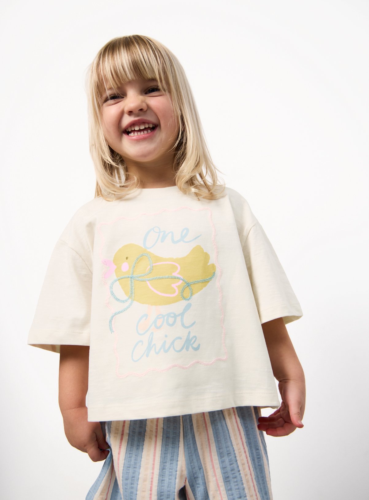 White Cool Chick Graphic T-Shirt & Shorts Set 6-7 years