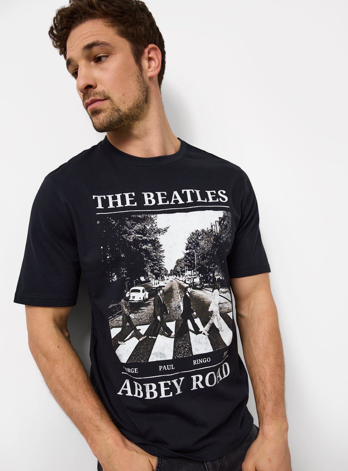 Black The Beatles Abbey Road Graphic T-Shirt XL