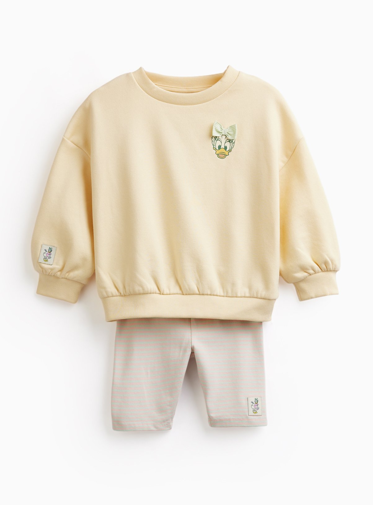 Yellow Disney Daisy Print Sweatshirt & Shorts Set