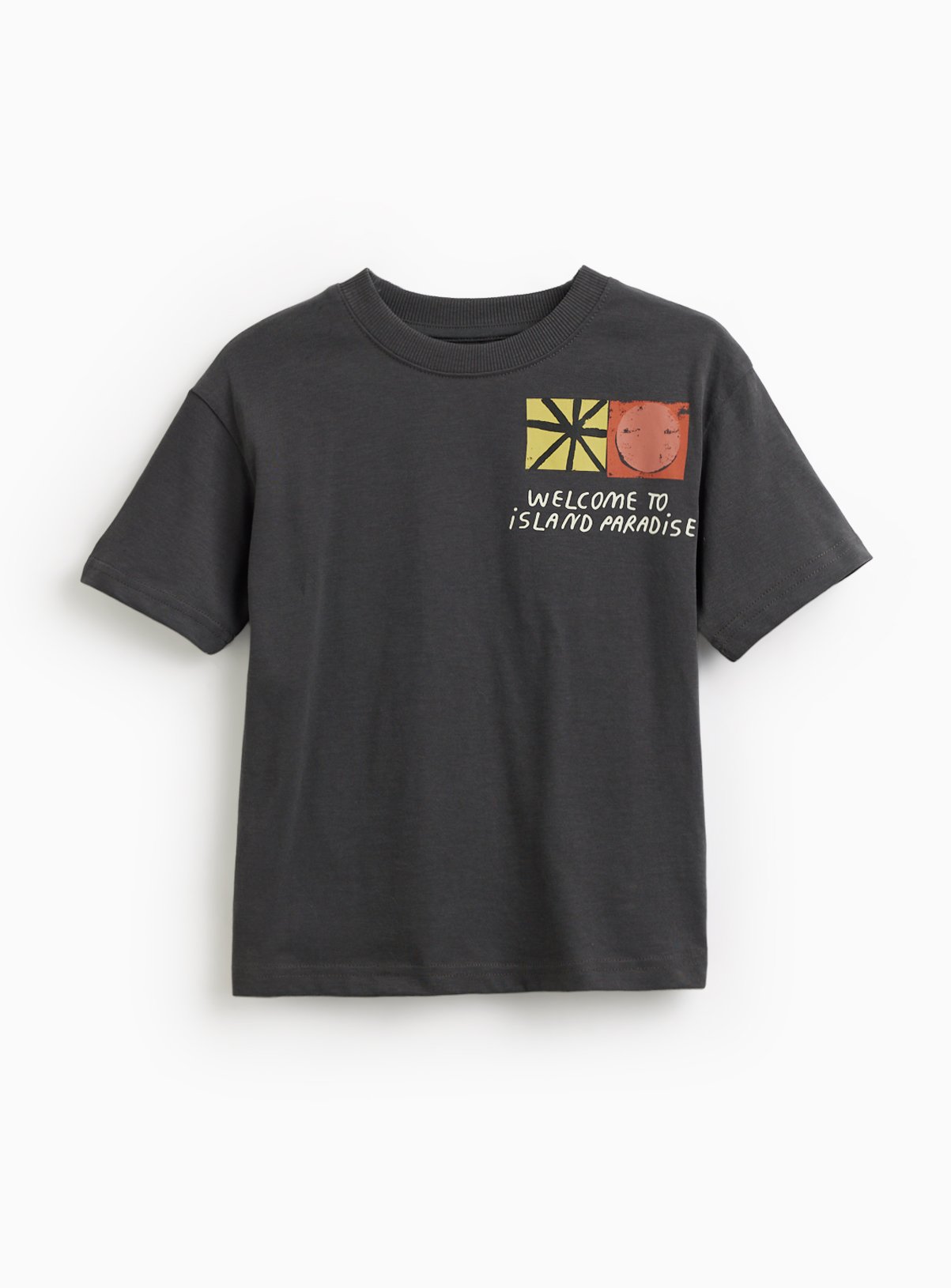 Charcoal Island Paradise Graphic T-Shirt 