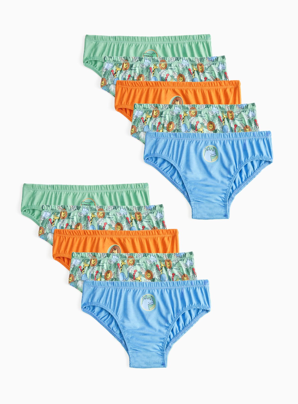 Animal Print Briefs 10 Pack 7-8 years