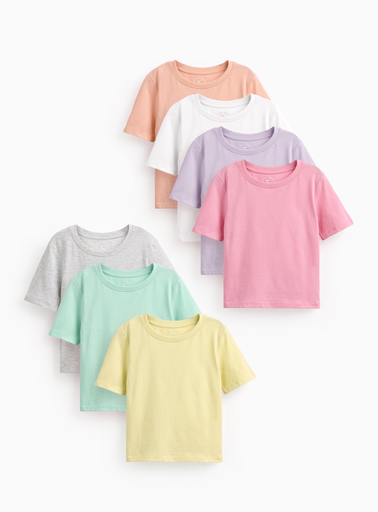 Multicoloured Jersey T-Shirts 7 Pack 