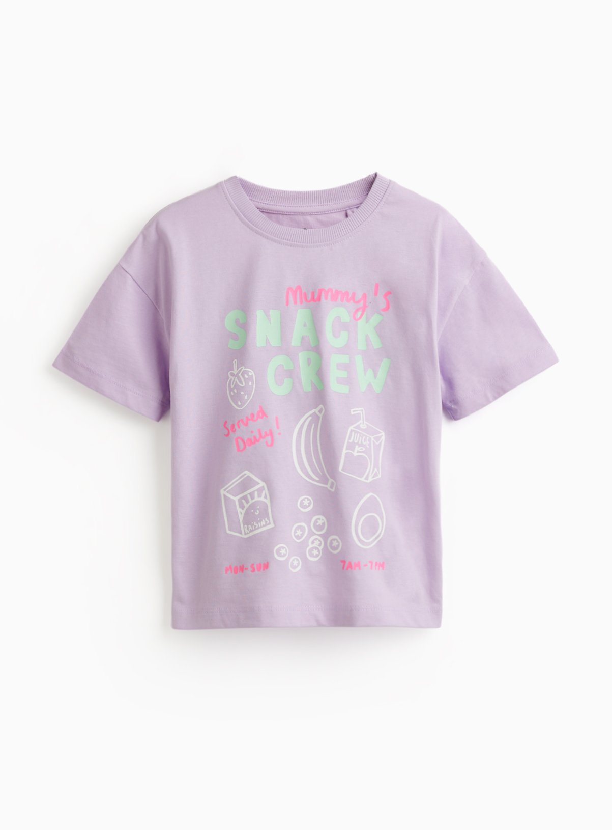 Lilac Snack Crew Graphic Relaxed T-Shirt 5-6 years