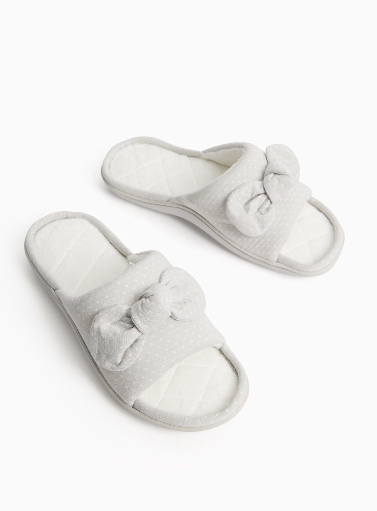 Textured Bow Detail Cupsole Mule 