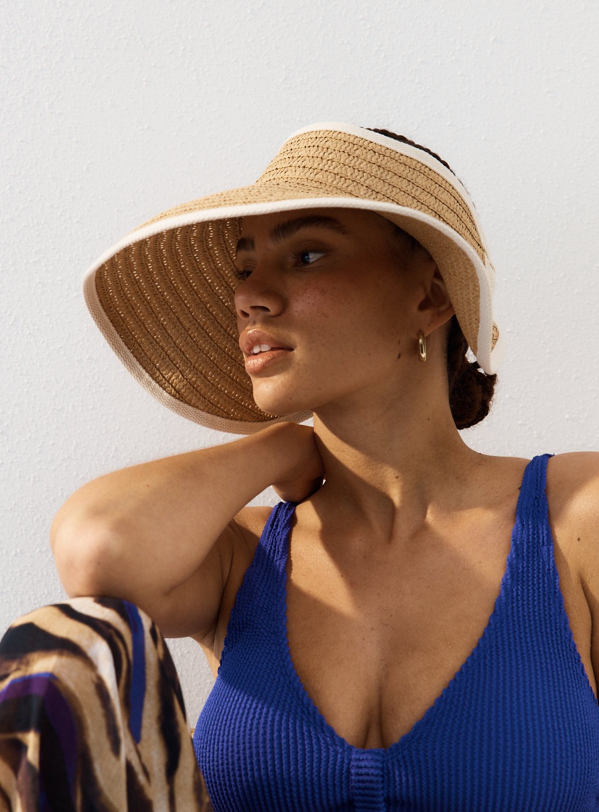 Neutral Straw Visor One Size