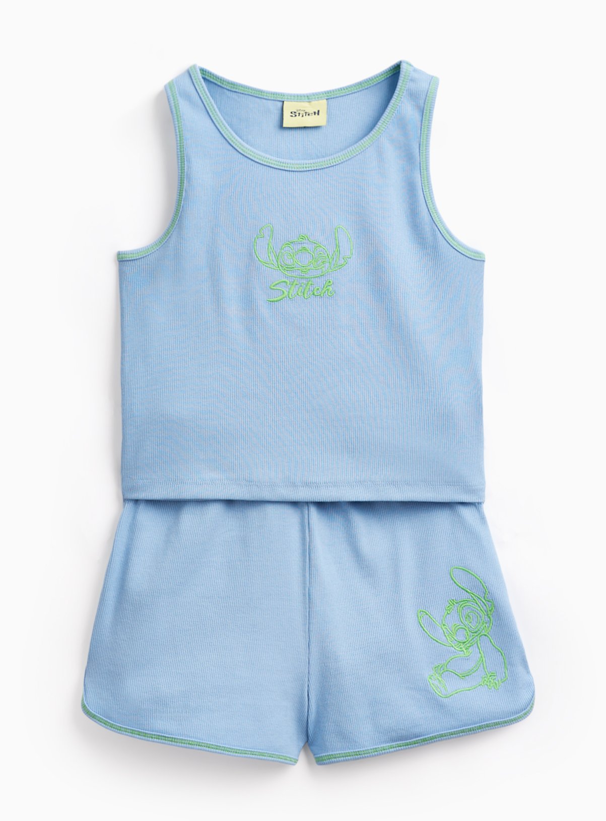 Blue Lilo & Stitch Graphic Shortie Pyjamas 
