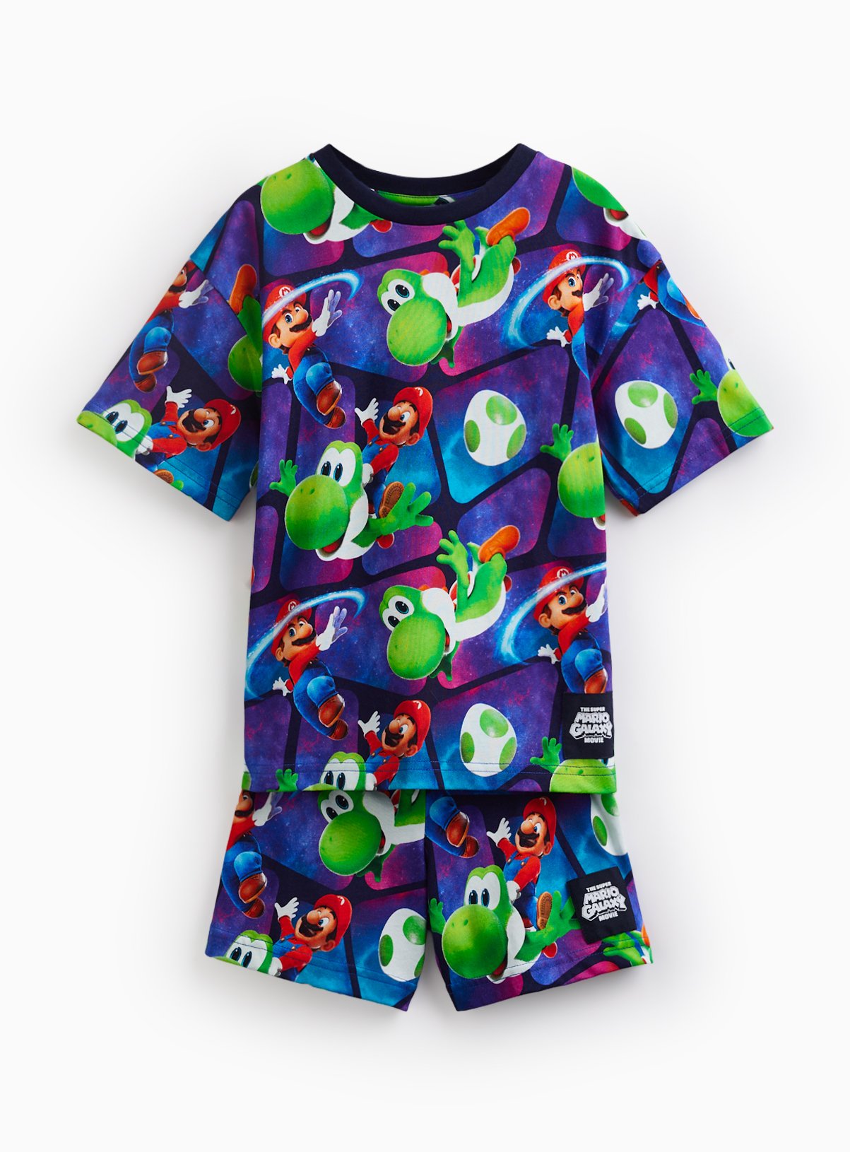 Super Mario Space Print Shortie Pyjamas 9-10 years