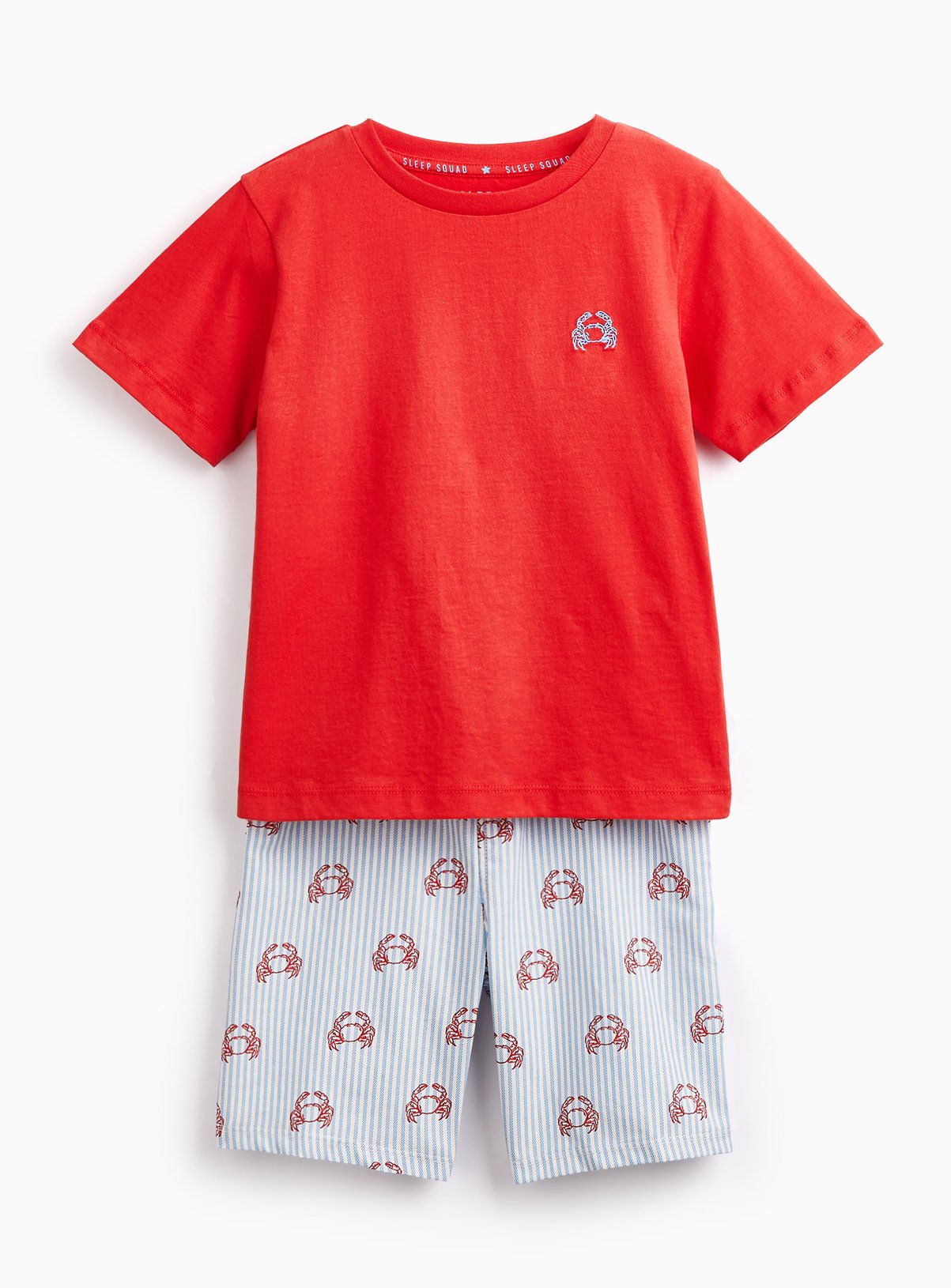 Red Crab Print Shortie Pyjamas 