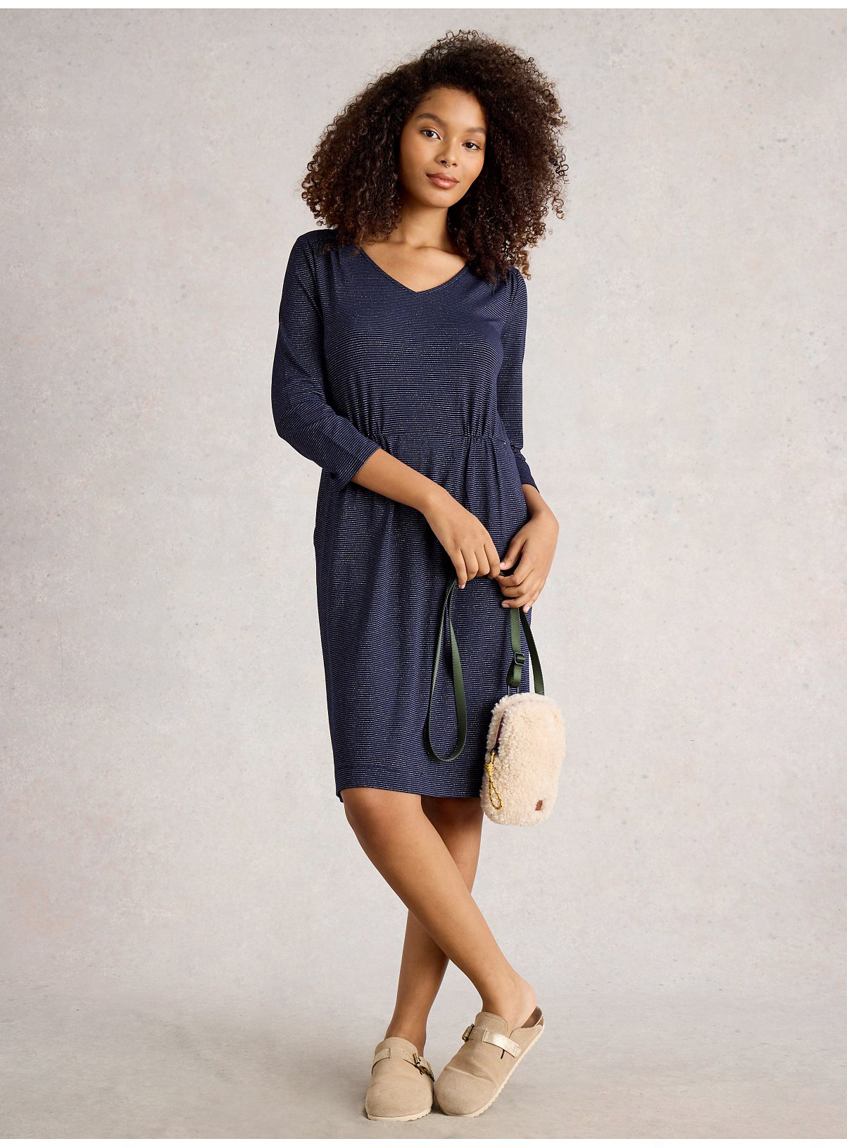 WHITE STUFF Tallie Sparkle Jersey Dress 16