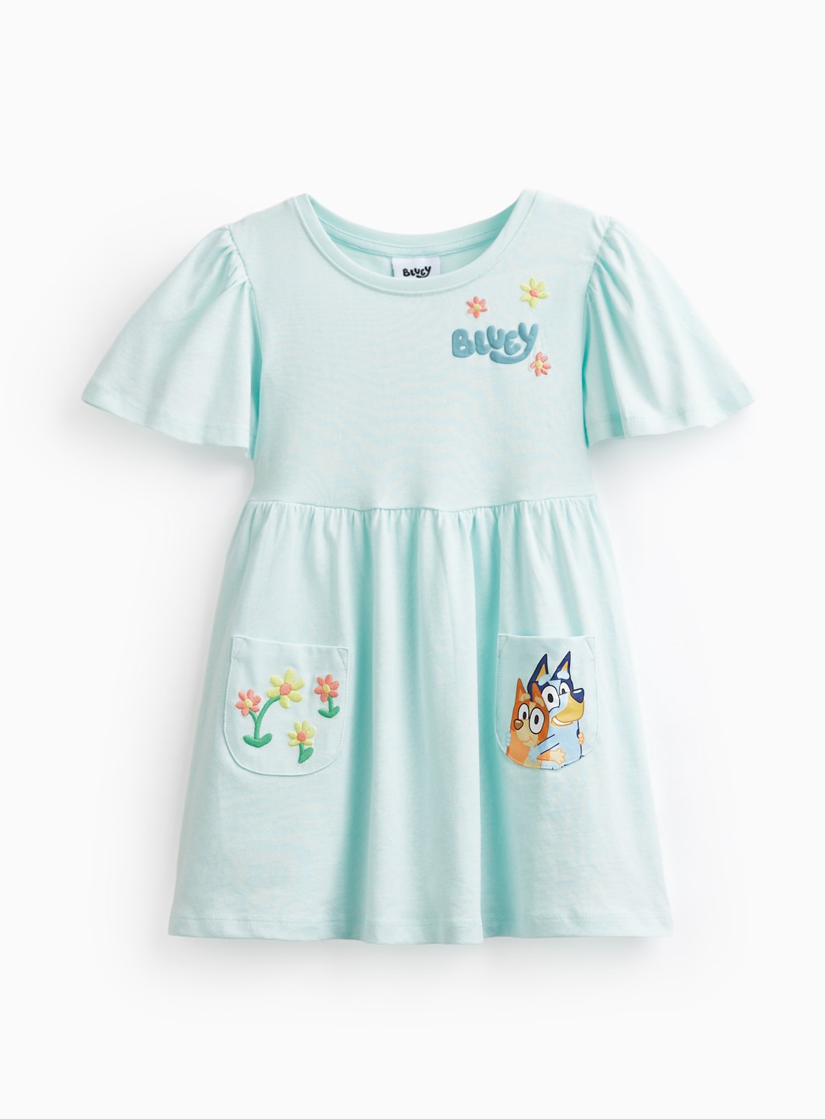 Green Bluey Print Jersey Dress 4-5 years