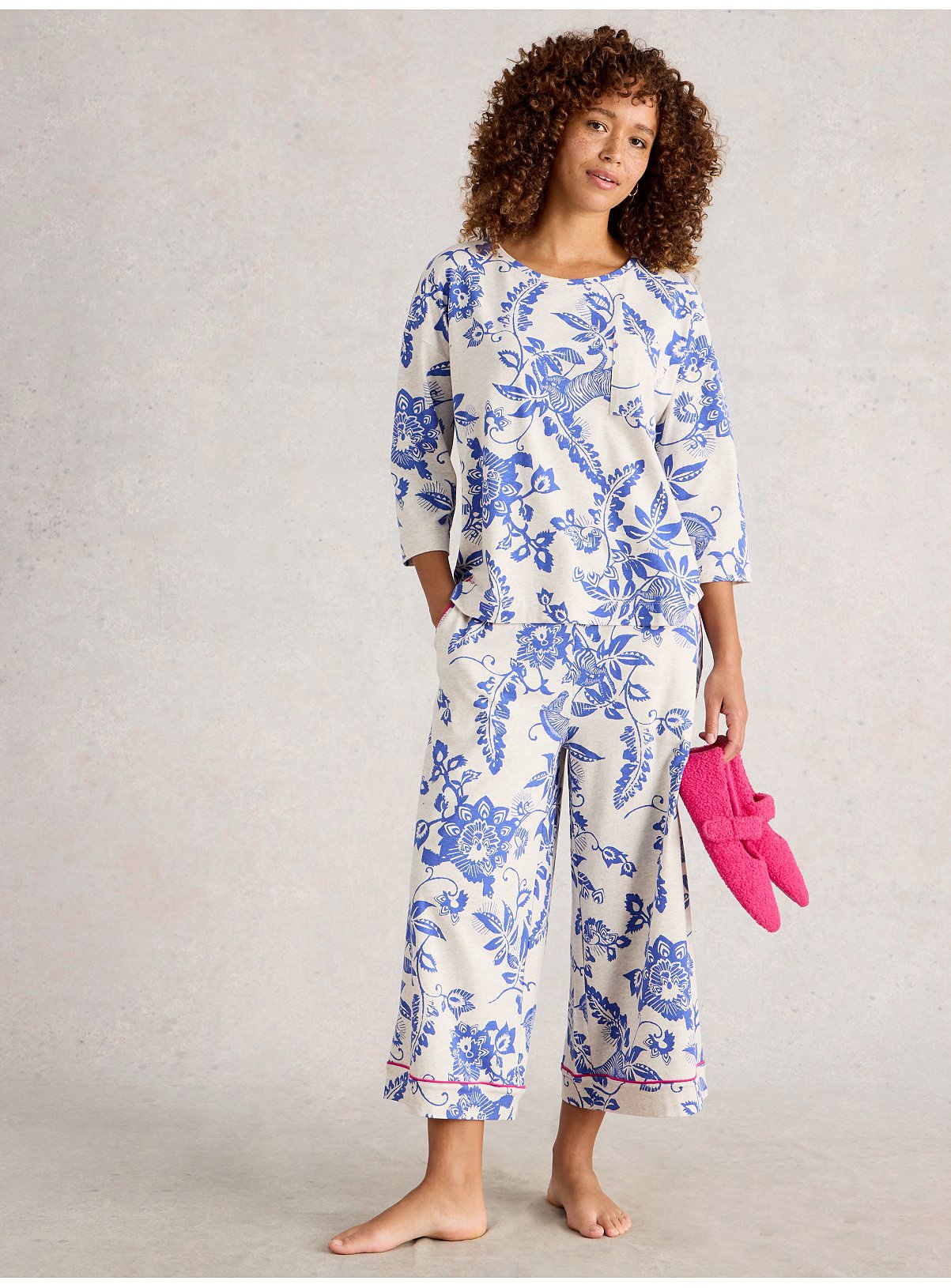 WHITE STUFF Mia Printed Boxy T Shirt