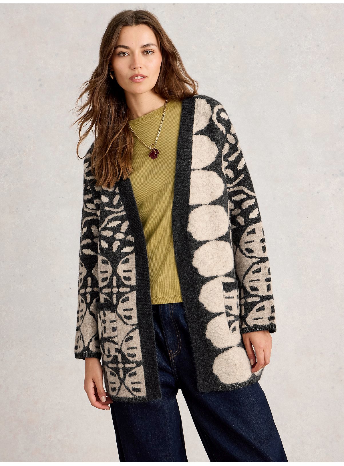 Longline Cardigan Women's Animal Print Cardigan Plus Size Animal Print Knit  Cardigan Long Sleeve Longline You