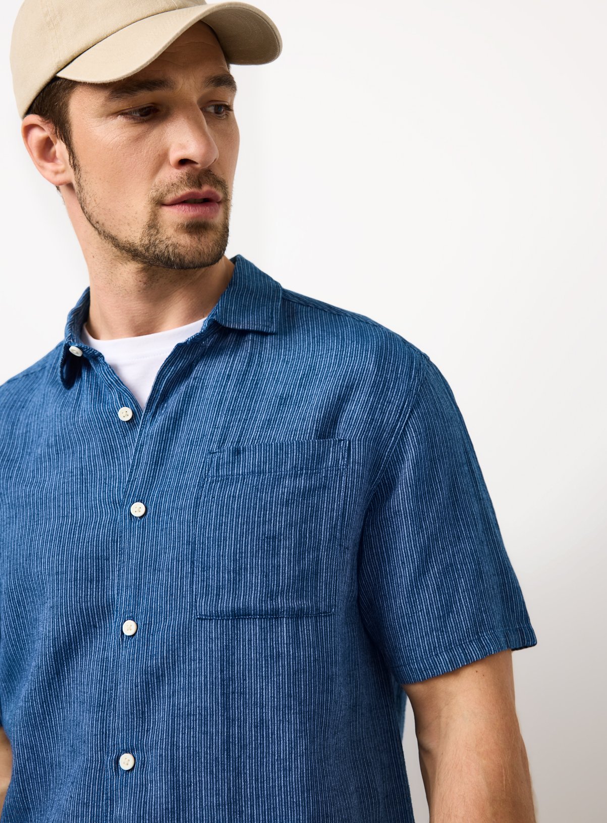 Variegated Stripe Short Sleeve Shirt 