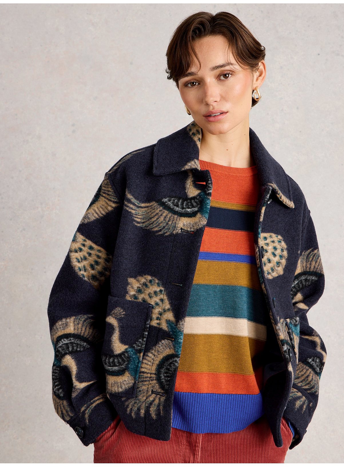 WHITE STUFF Alexa Wool Blend Jacket