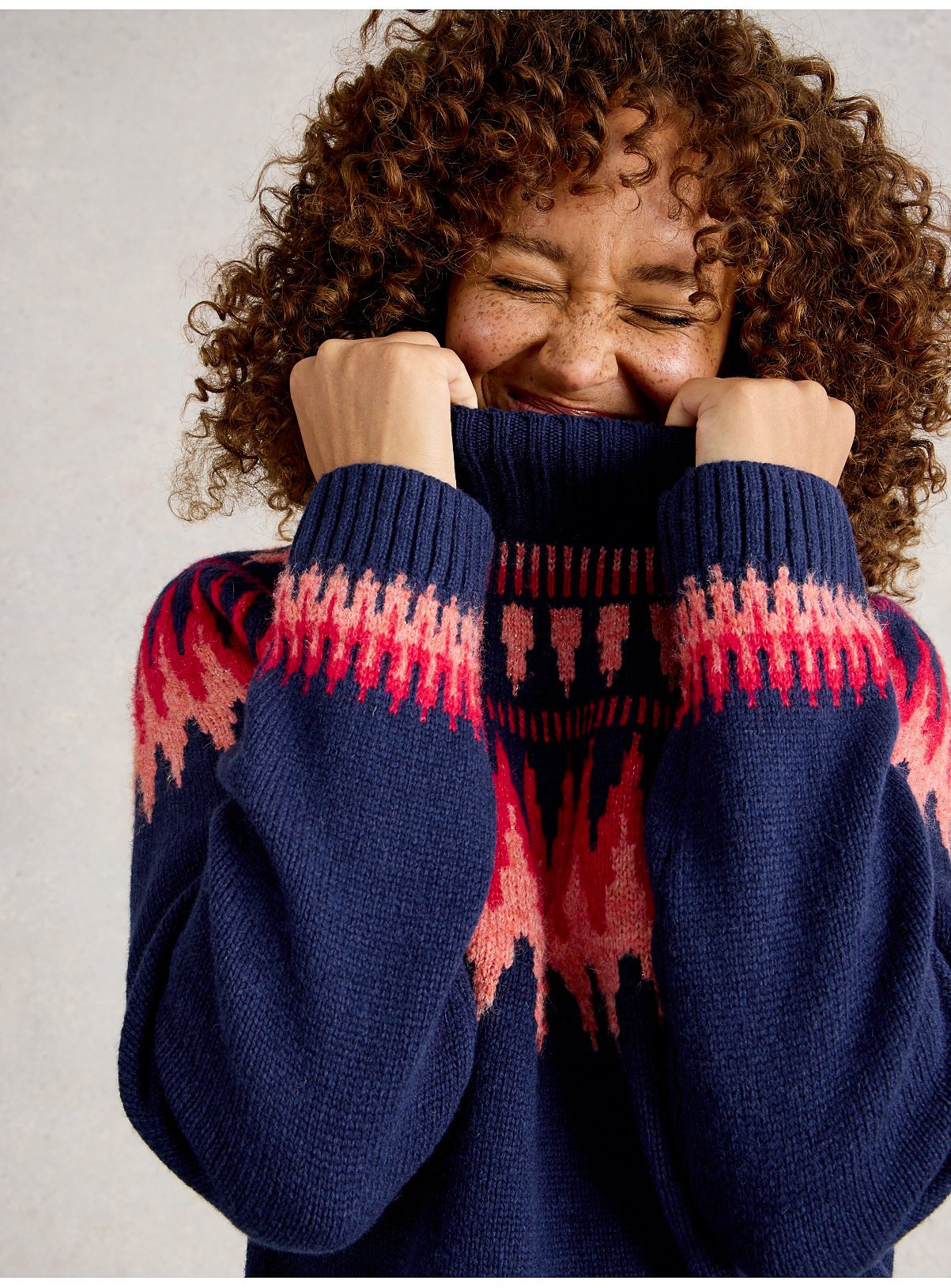 WHITE STUFF Fiona Fairisle Jumper 