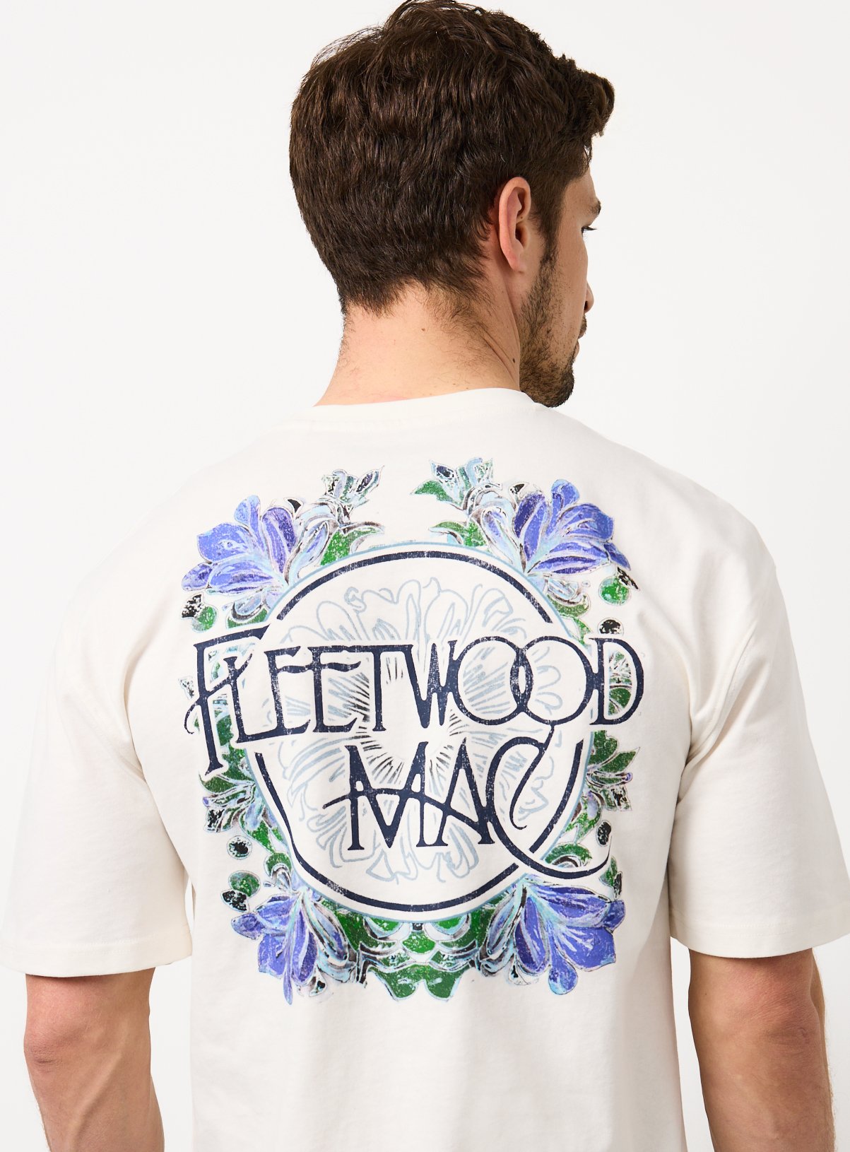 White Fleetwood Mac Graphic Relaxed Fit T-Shirt