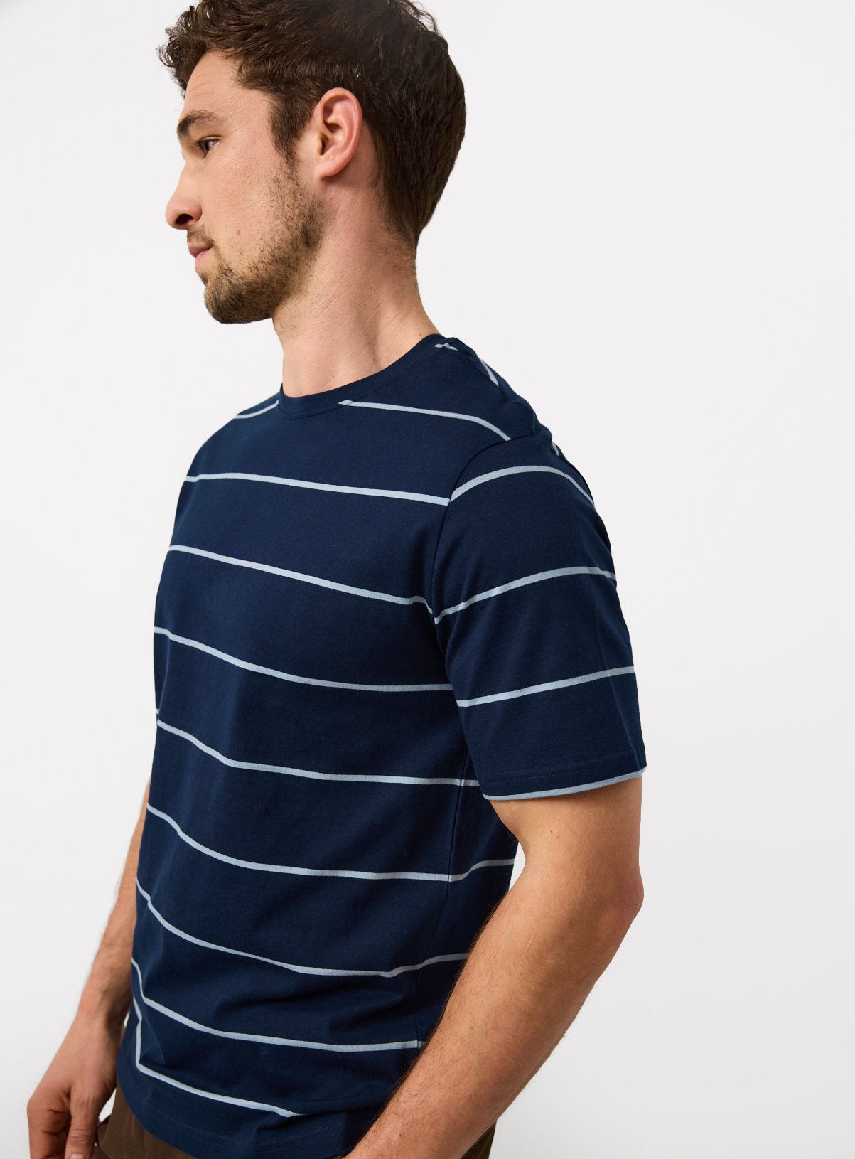 Blue Stripe Regular Fit T-Shirt XXXXL