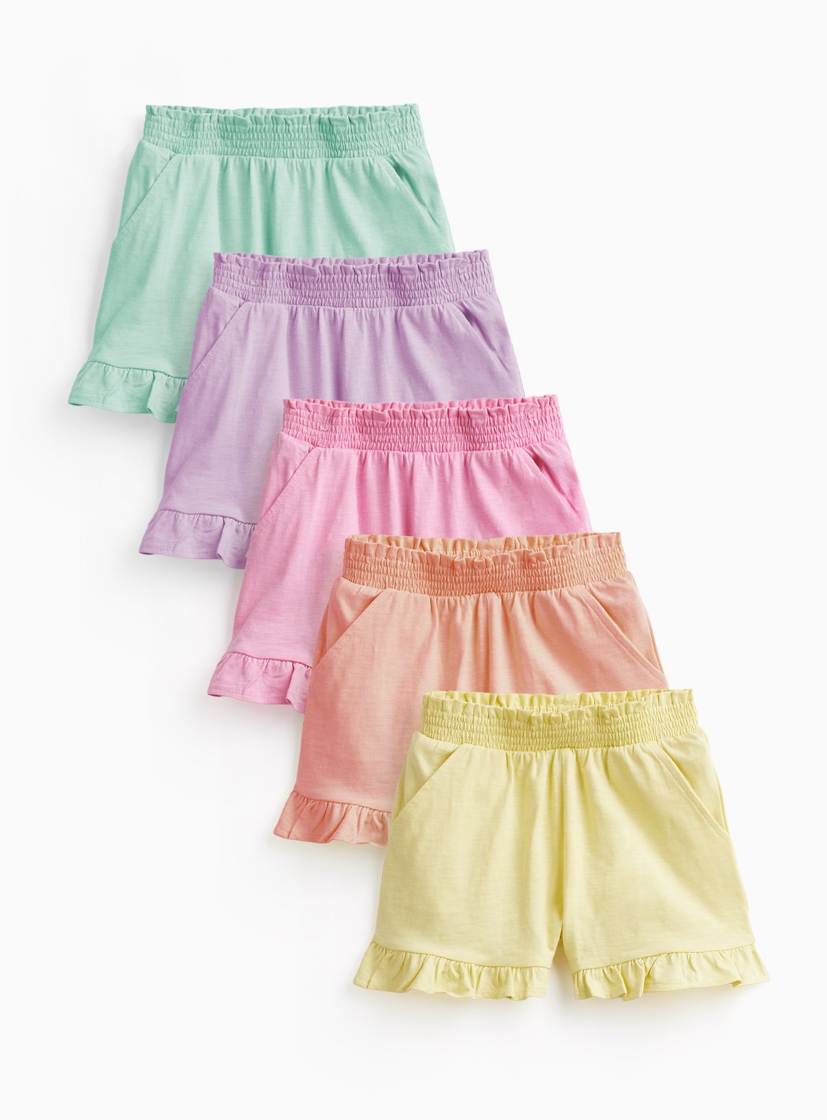 Multicoloured Frill Shorts 5 Pack 5-6 years