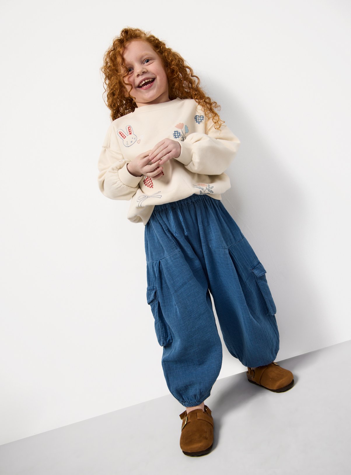 Blue Balloon Leg Trousers 14 years