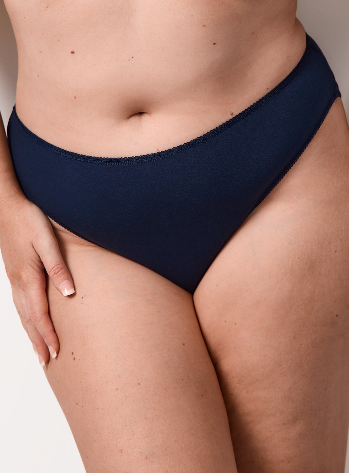 Blue & White High Leg Briefs 5 Pack